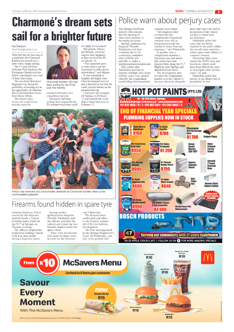 Springs Advertiser 22 February 2024 page 3