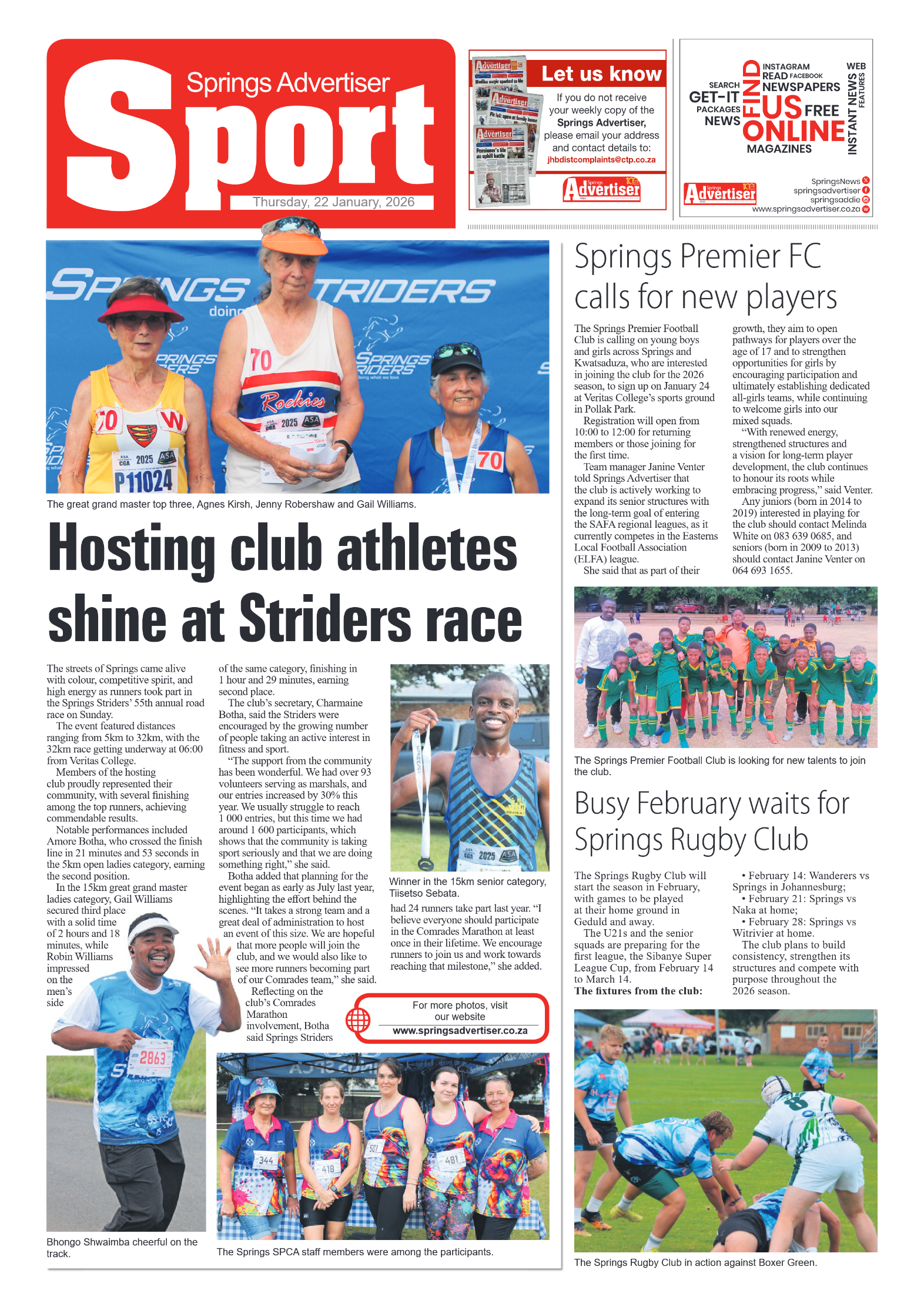 Springs Advertiser 22 January 2026 page 8