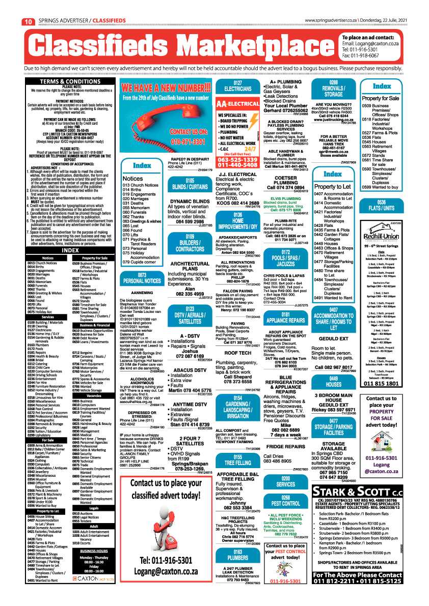 Springs Advertiser 22 July 2021 page 10