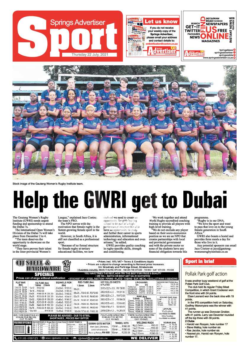 Springs Advertiser 22 July 2021 page 12