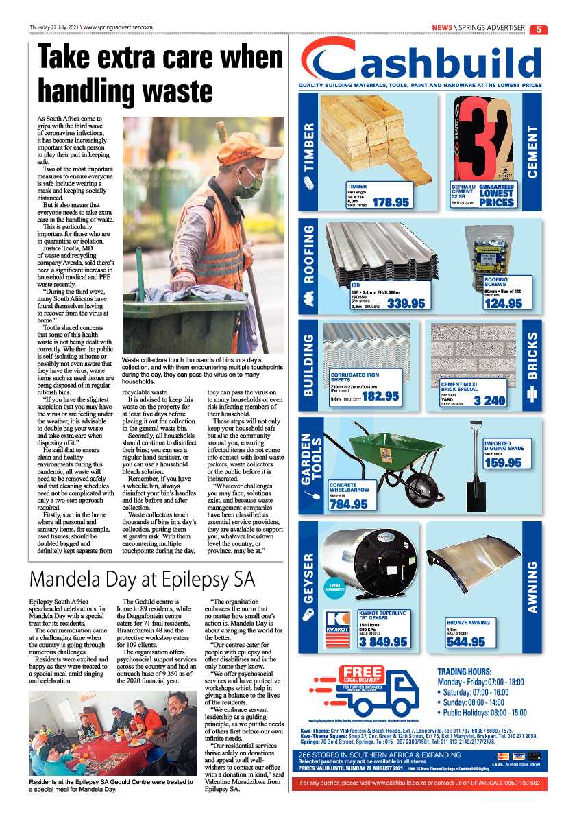Springs Advertiser 22 July 2021 page 5
