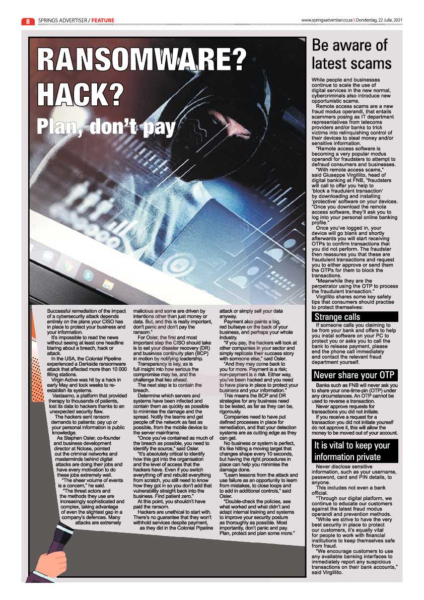 Springs Advertiser 22 July 2021 page 8