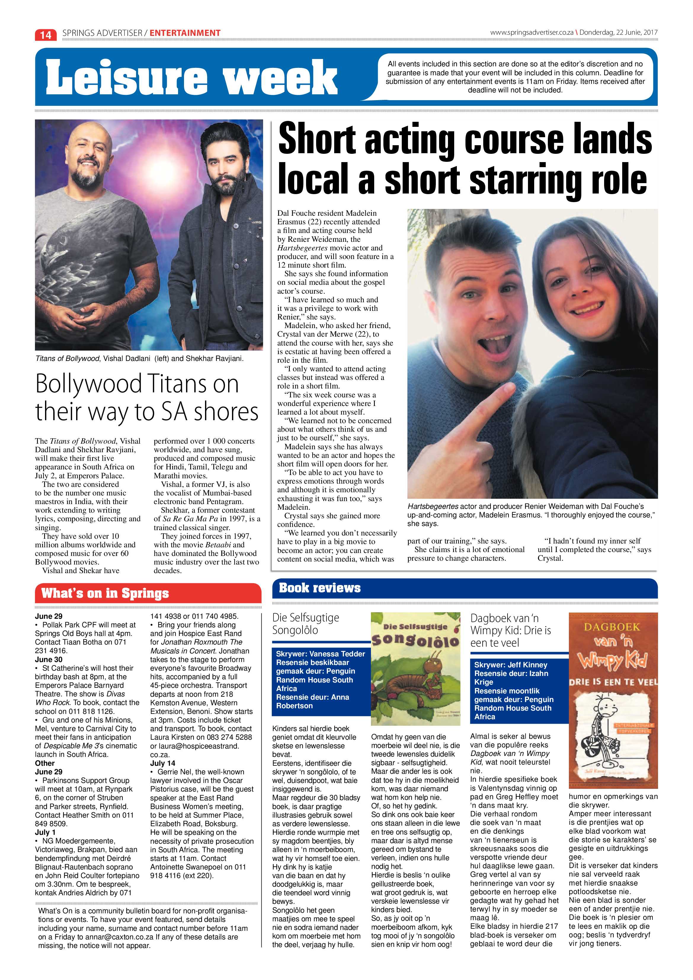 Springs Advertiser 22 June 2017 page 16