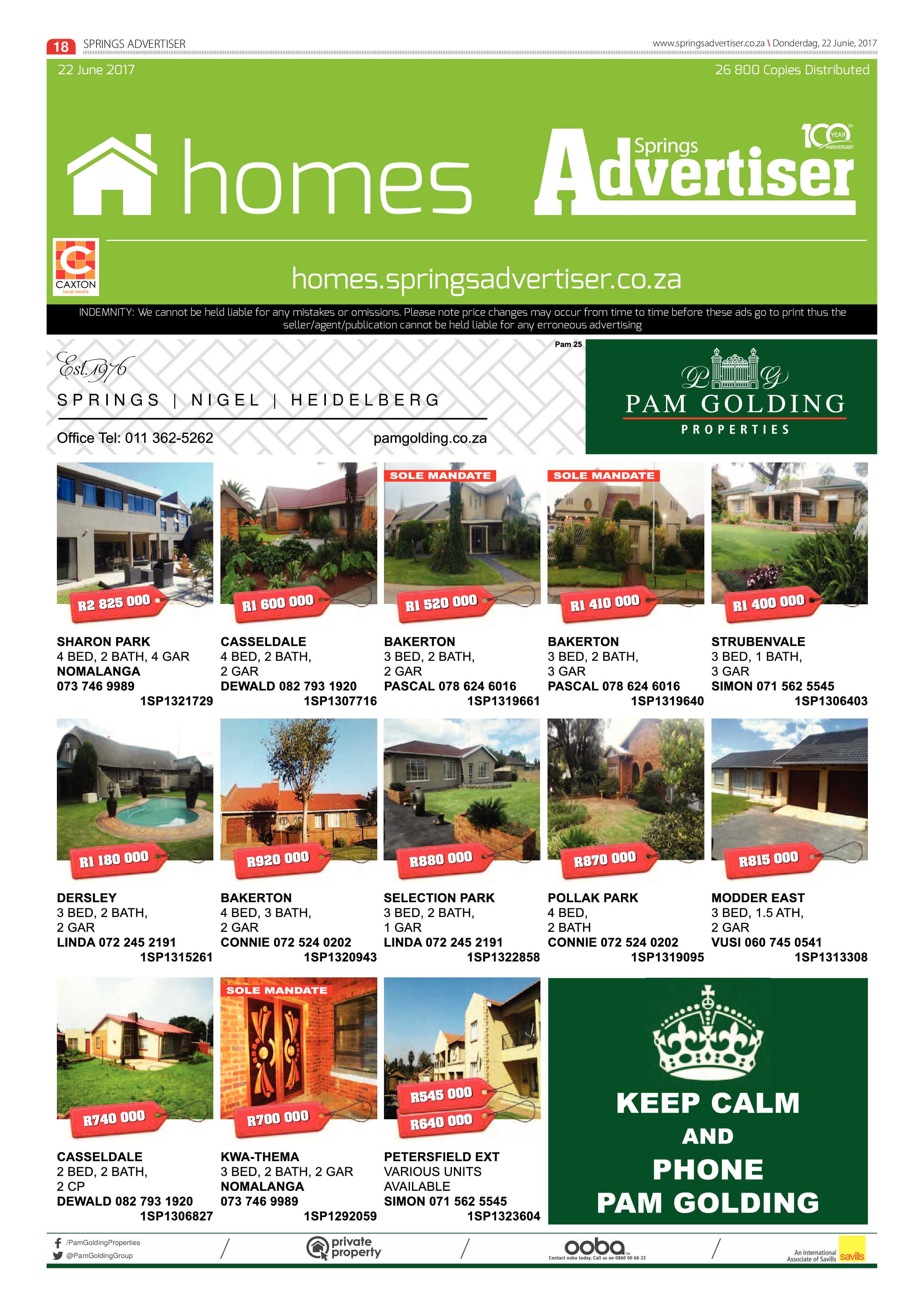 Springs Advertiser 22 June 2017 page 20