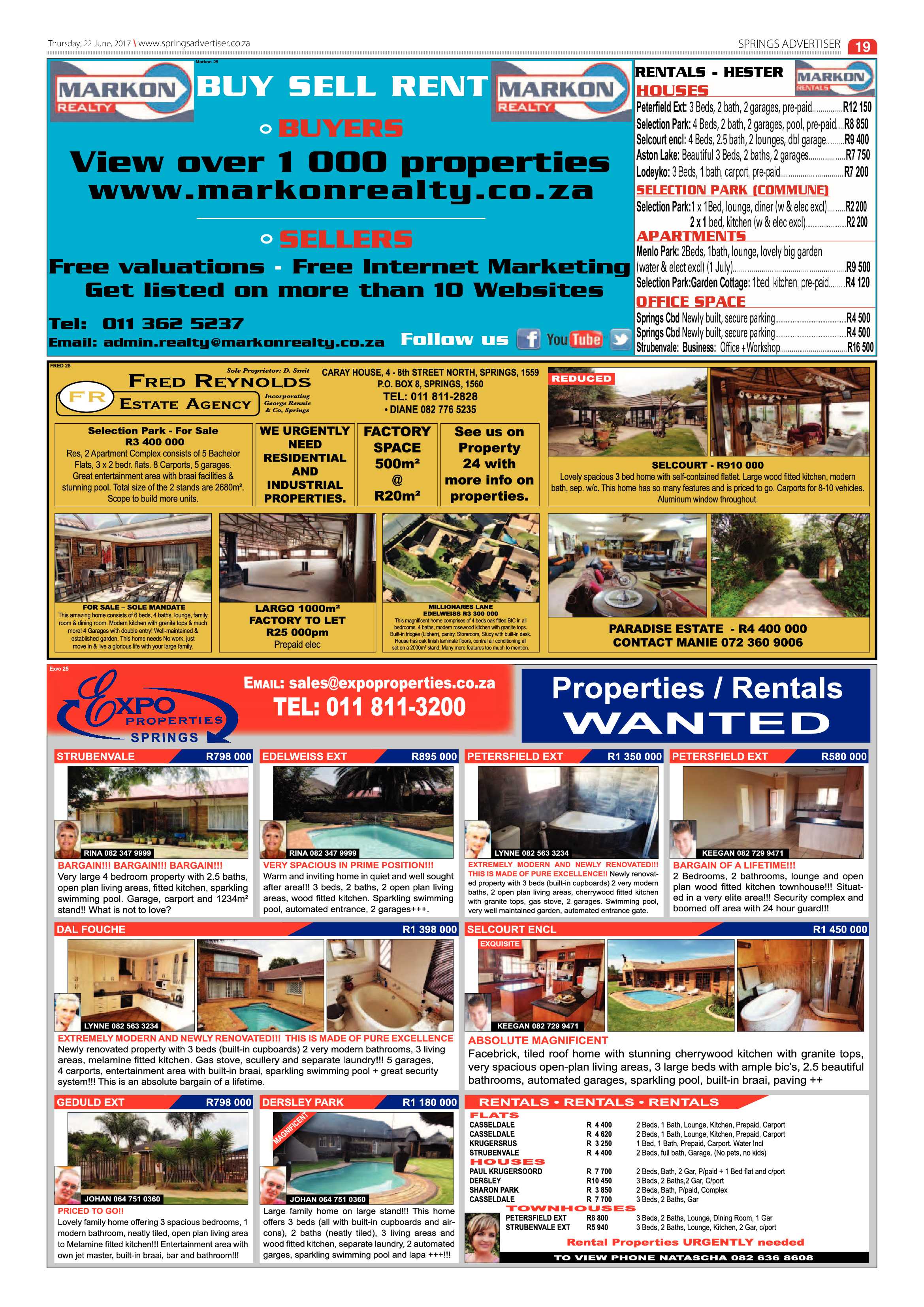 Springs Advertiser 22 June 2017 page 21