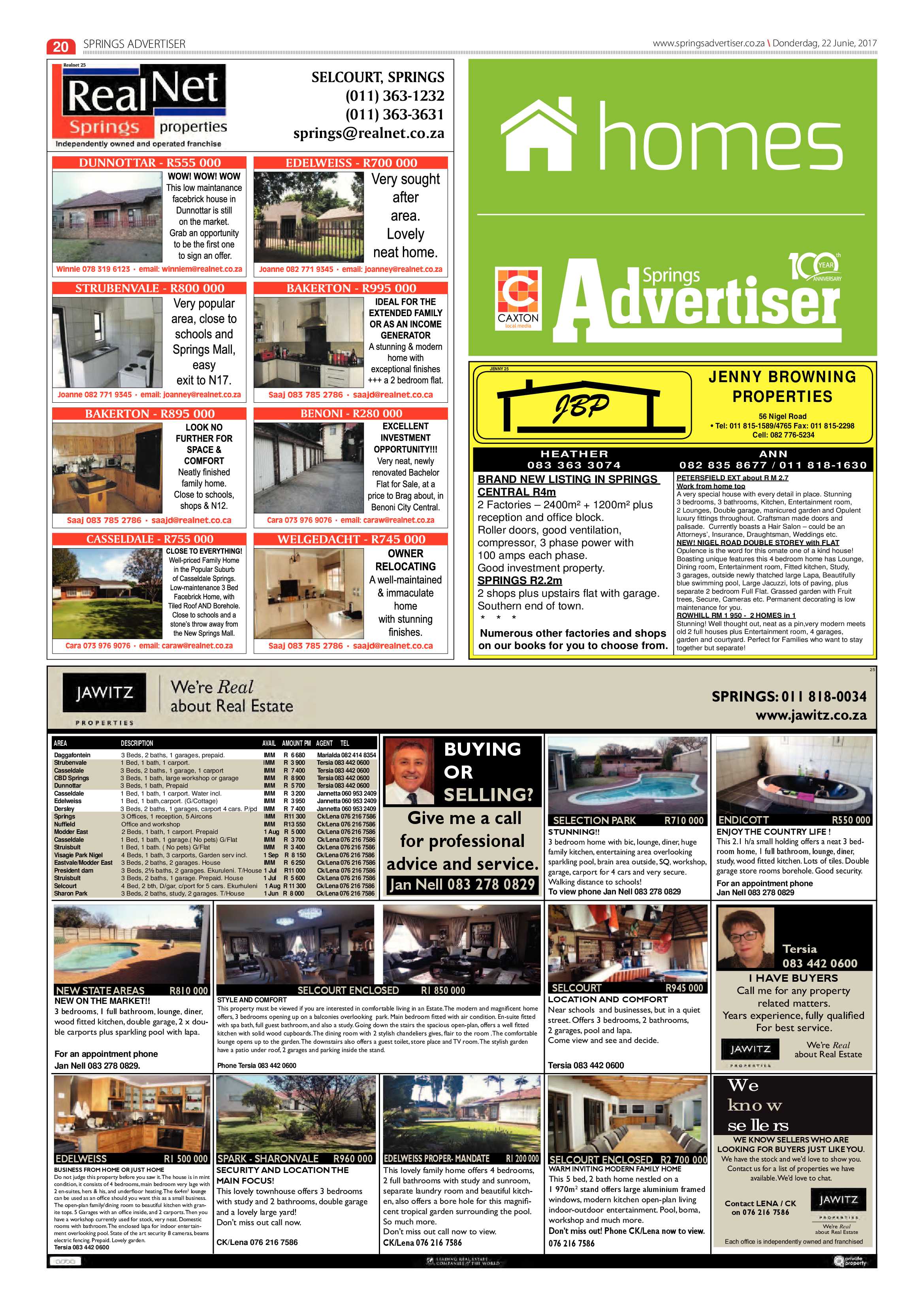 Springs Advertiser 22 June 2017 page 22