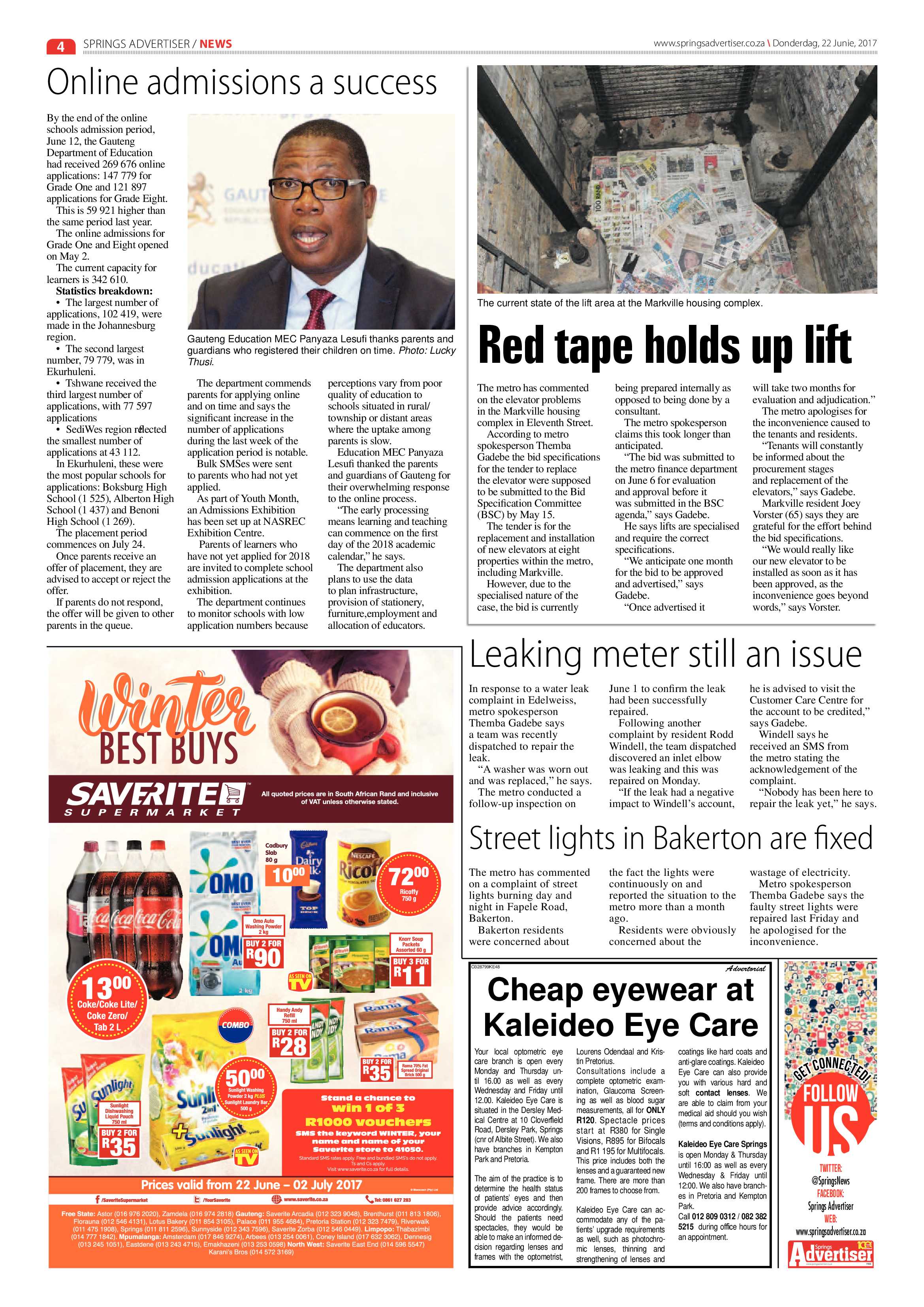 Springs Advertiser 22 June 2017 page 6