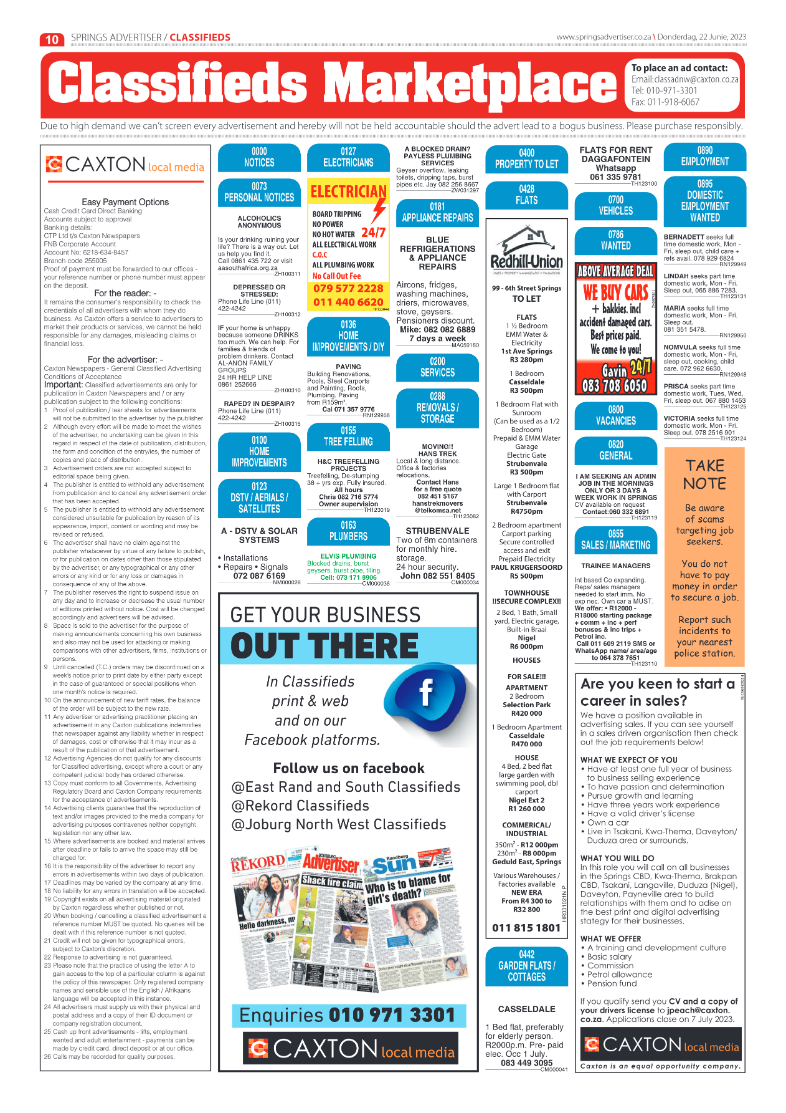 Springs Advertiser 22 June 2023 page 10