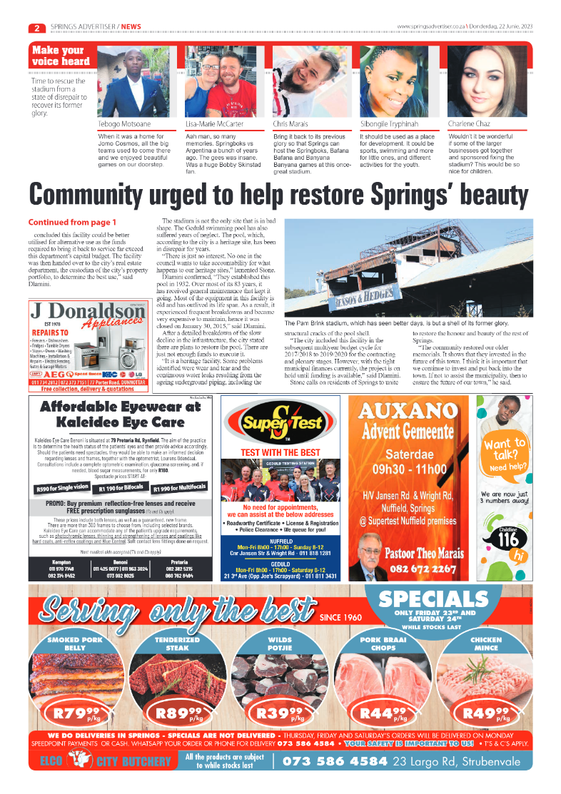 Springs Advertiser 22 June 2023 page 2