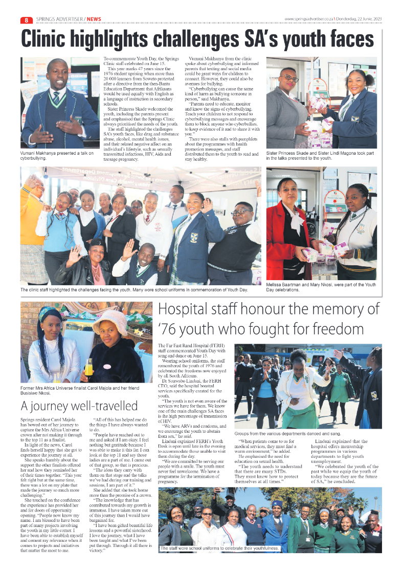 Springs Advertiser 22 June 2023 page 8
