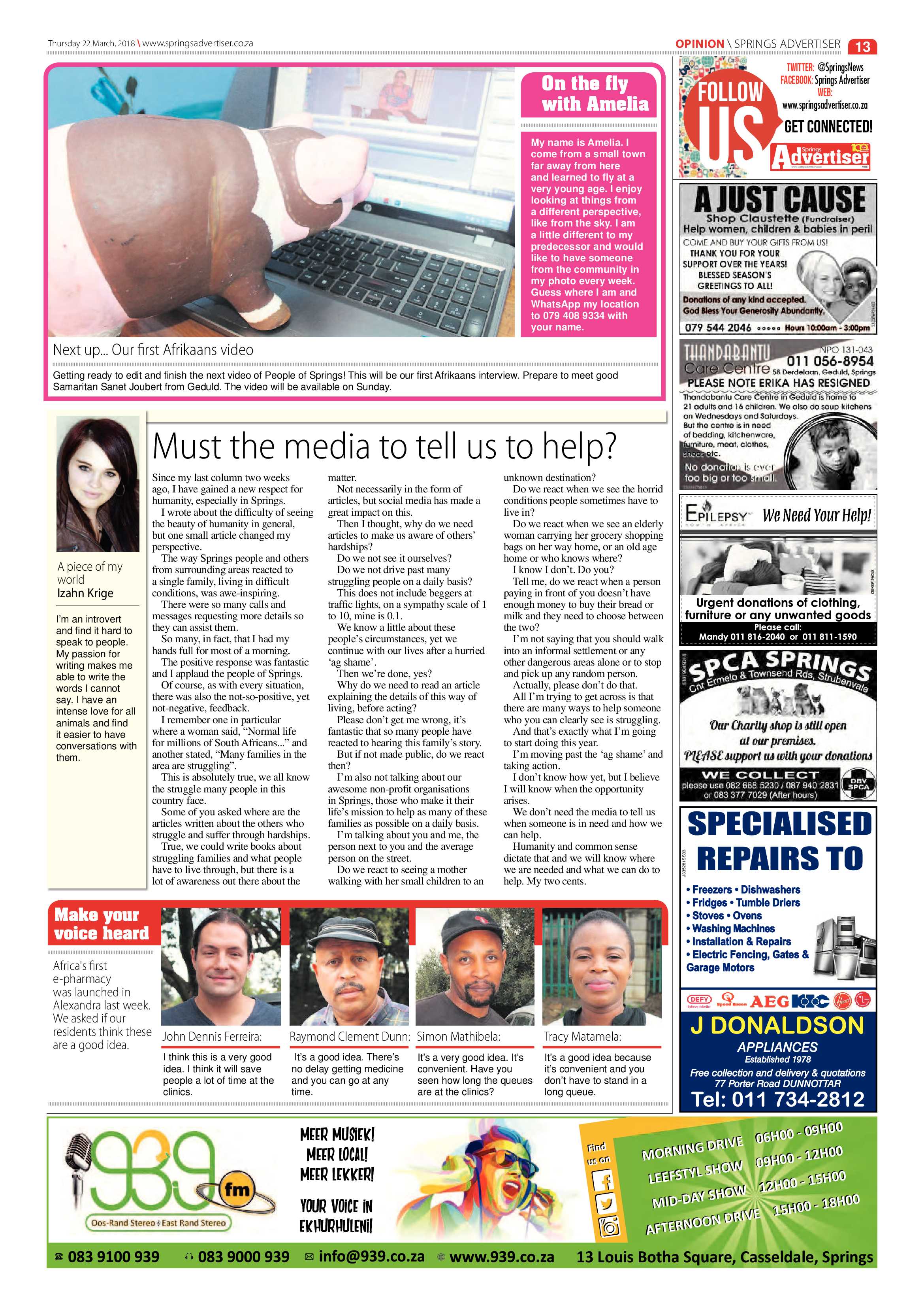 Springs Advertiser 22 March 2018 page 15