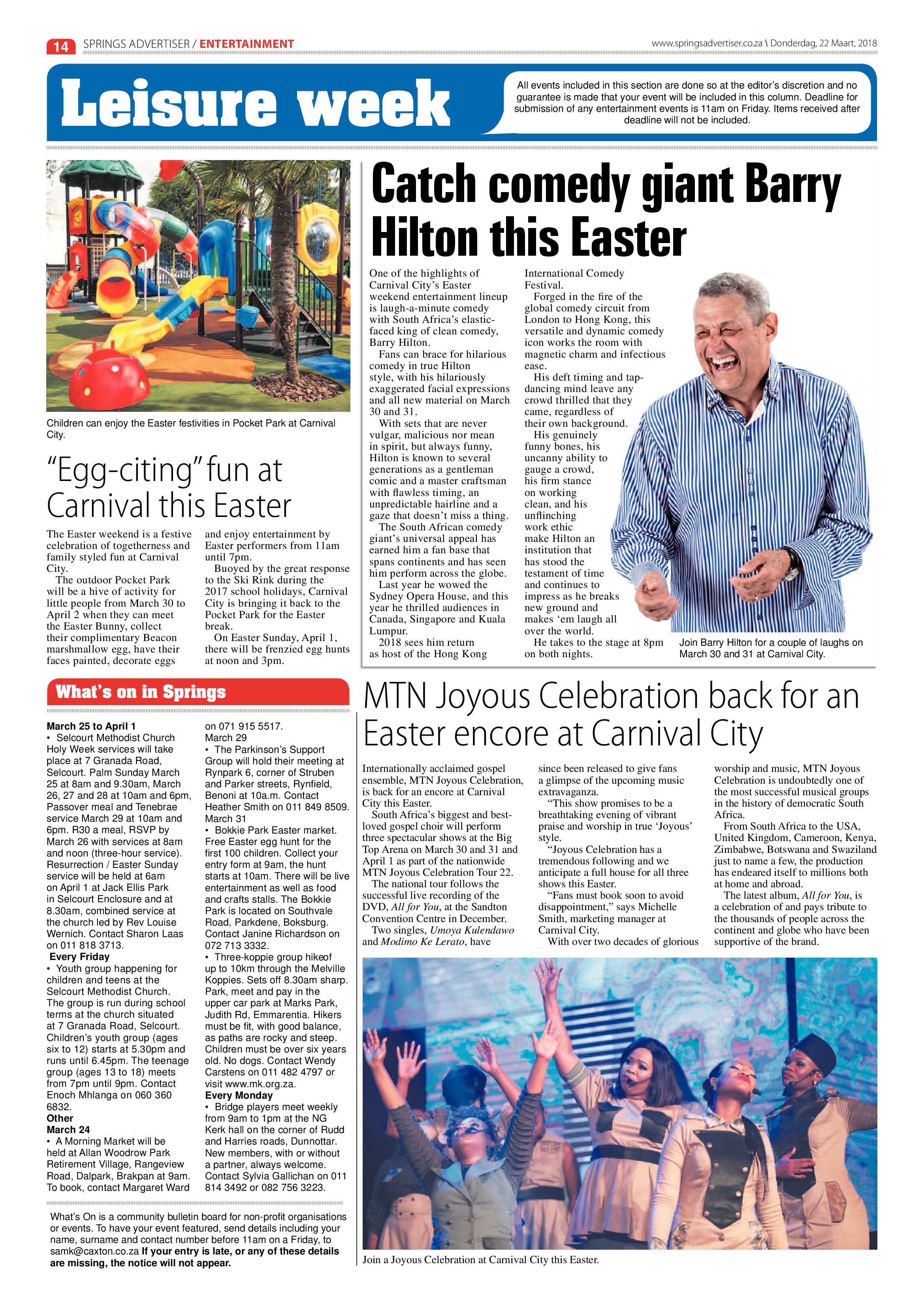 Springs Advertiser 22 March 2018 page 16