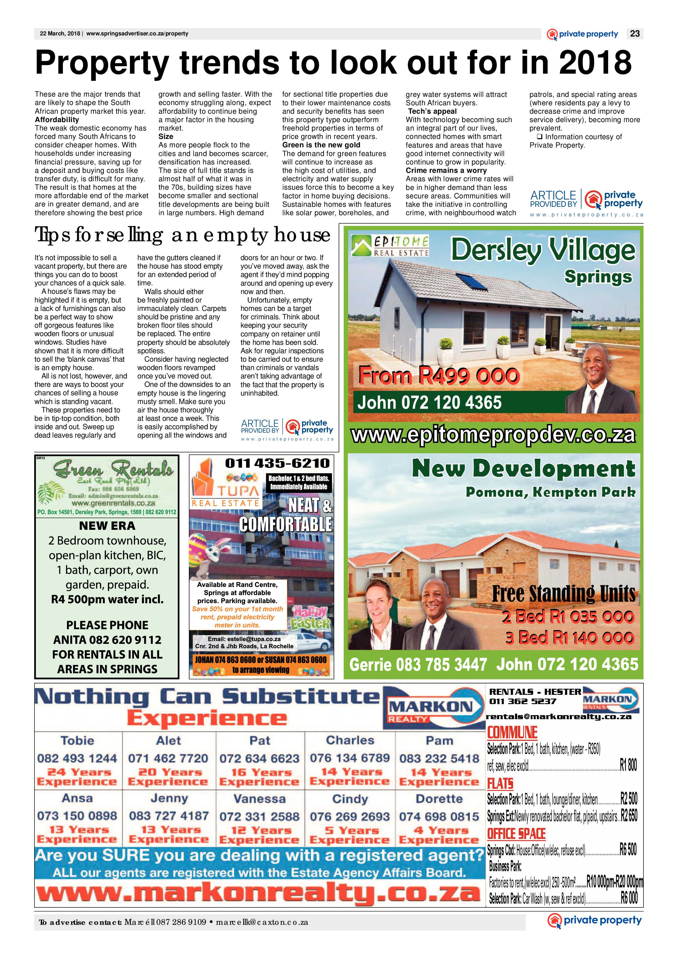 Springs Advertiser 22 March 2018 page 25
