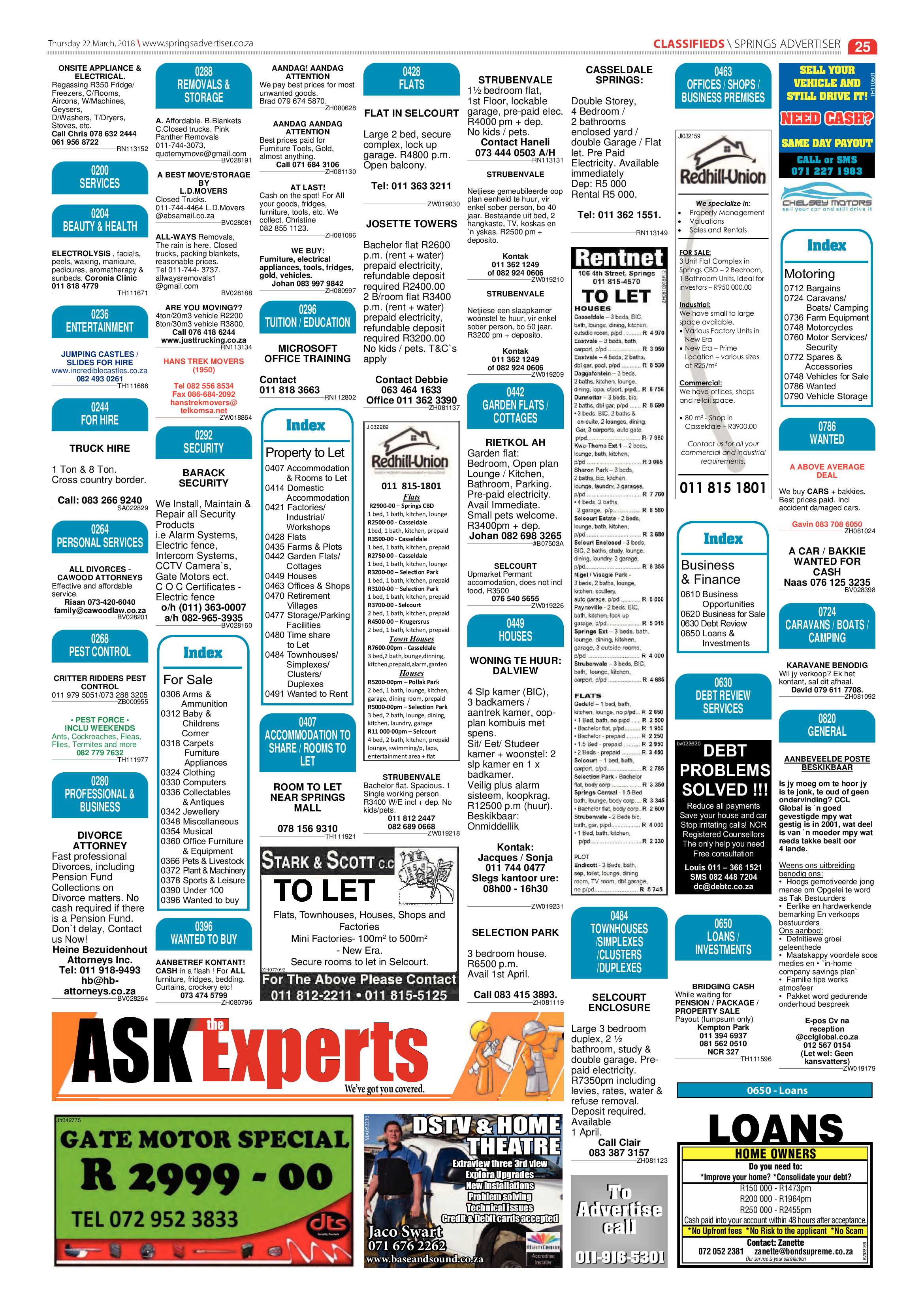 Springs Advertiser 22 March 2018 page 27