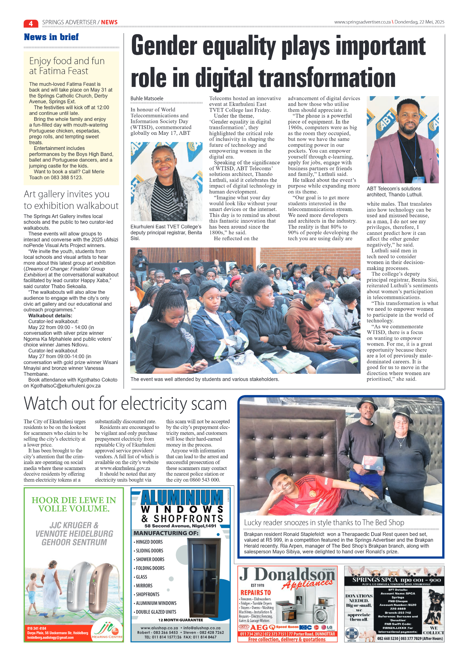 Springs Advertiser 22 May 2025 page 4