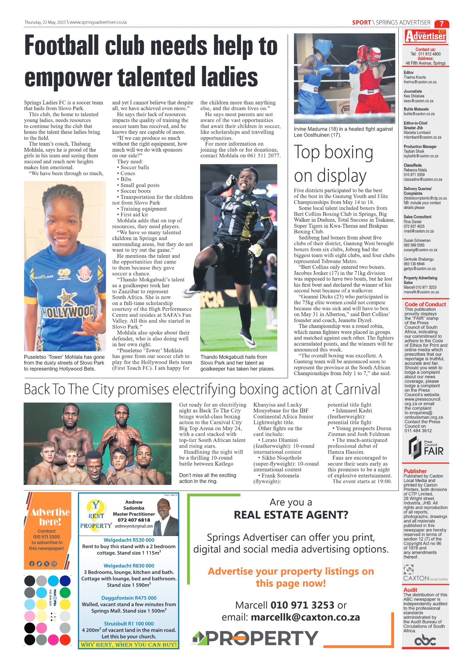 Springs Advertiser 22 May 2025 page 7