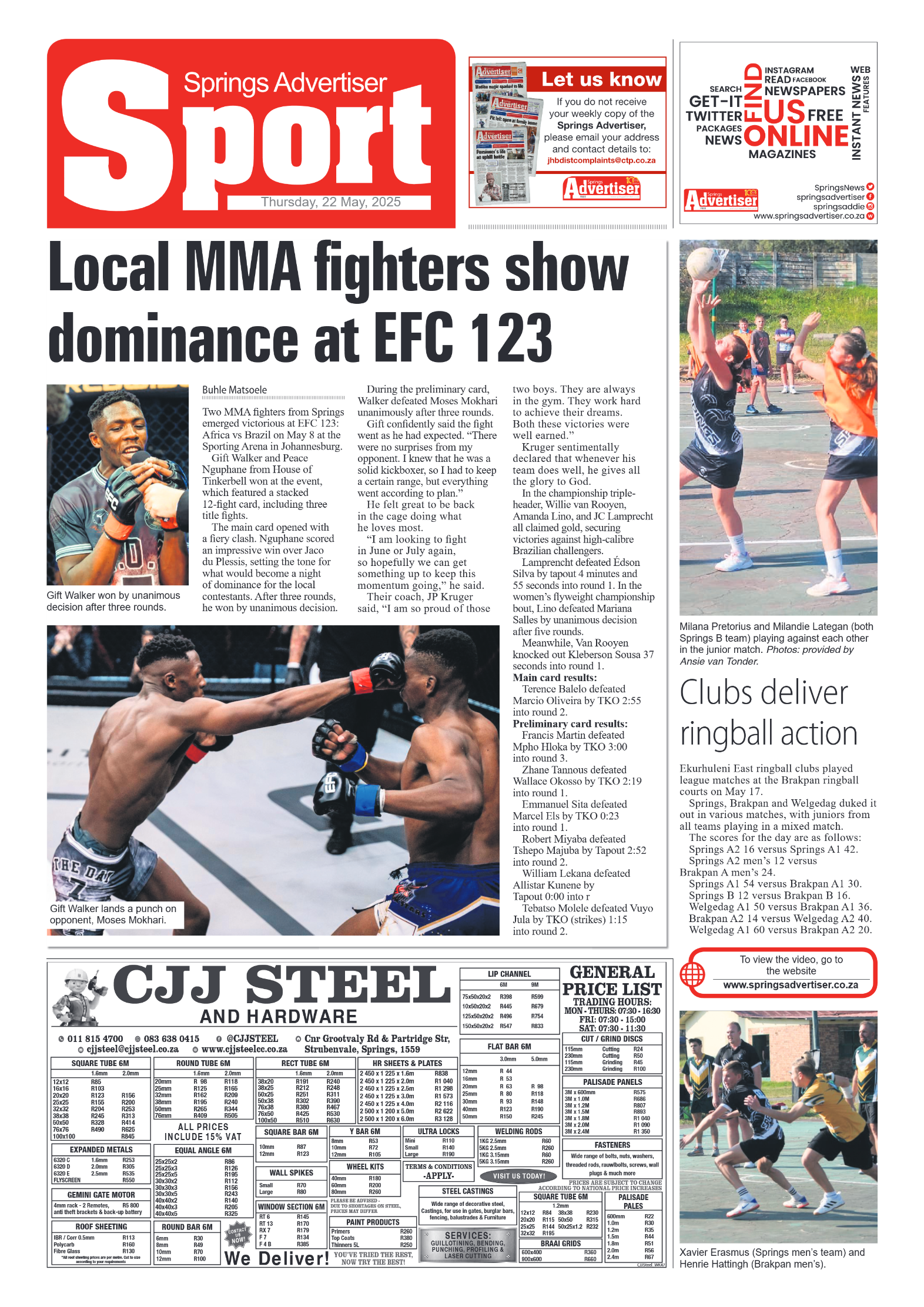 Springs Advertiser 22 May 2025 page 8