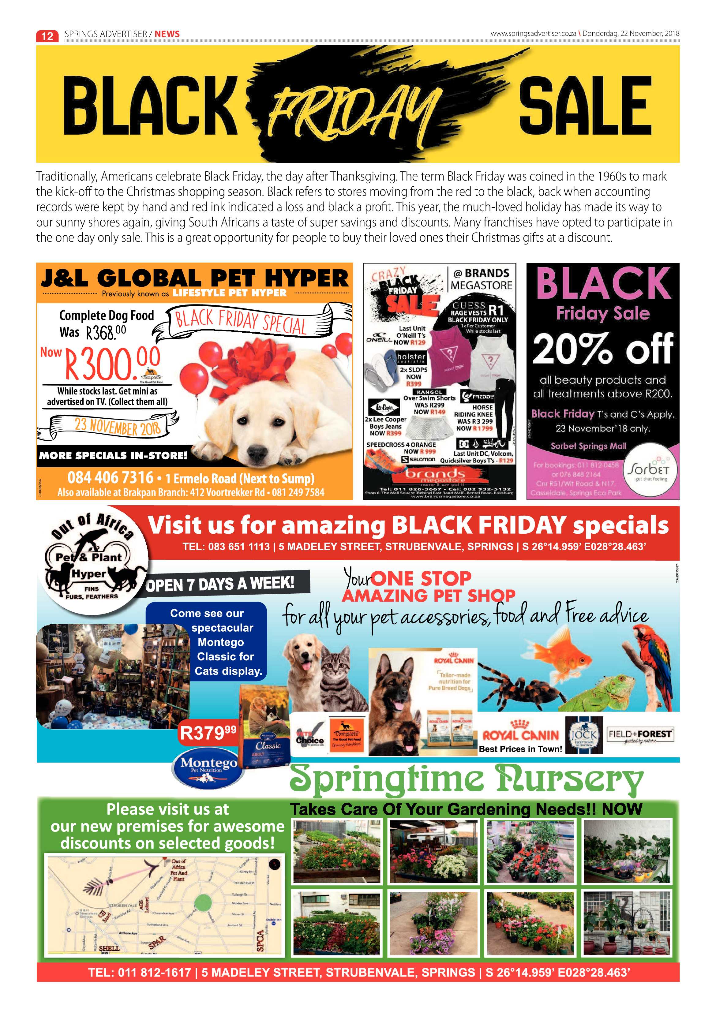 Springs Advertiser 22 November 2018 page 12