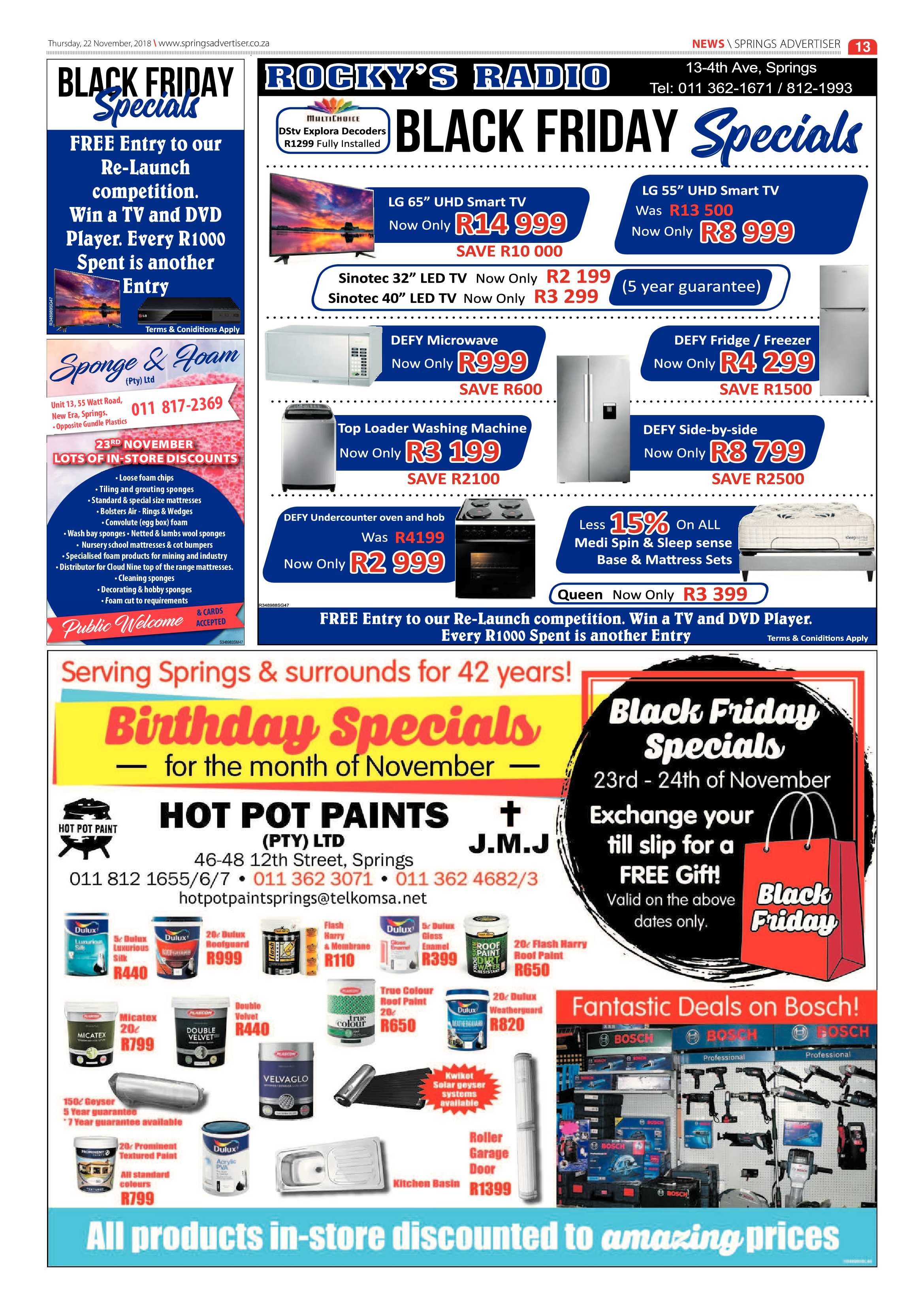 Springs Advertiser 22 November 2018 page 13