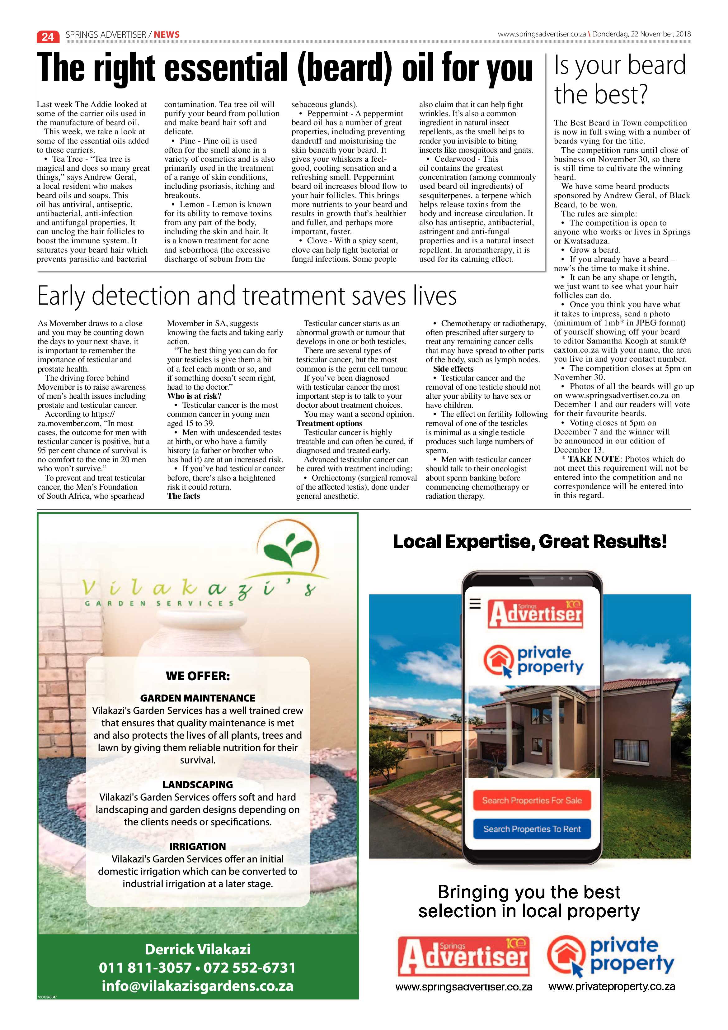 Springs Advertiser 22 November 2018 page 24