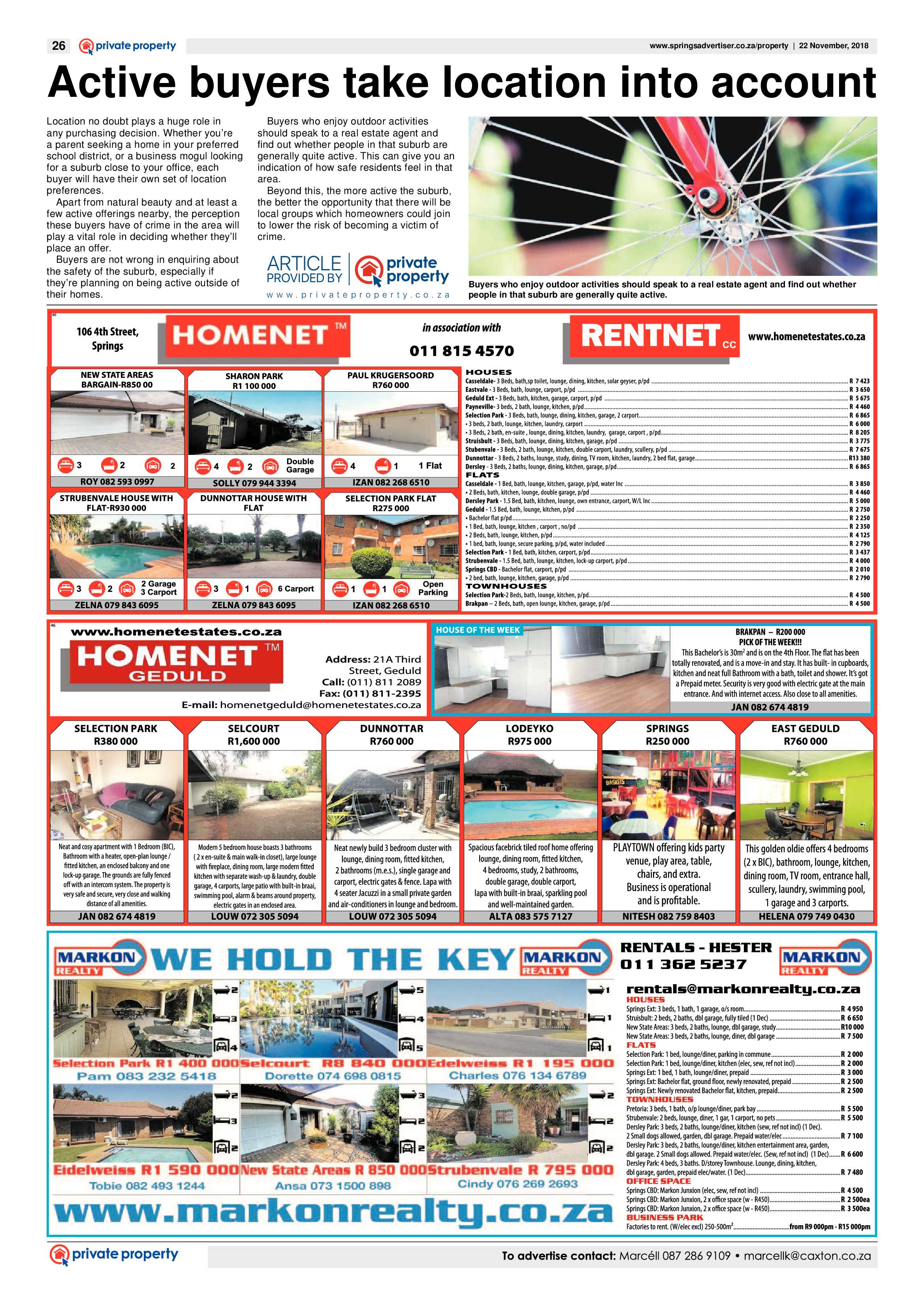 Springs Advertiser 22 November 2018 page 26
