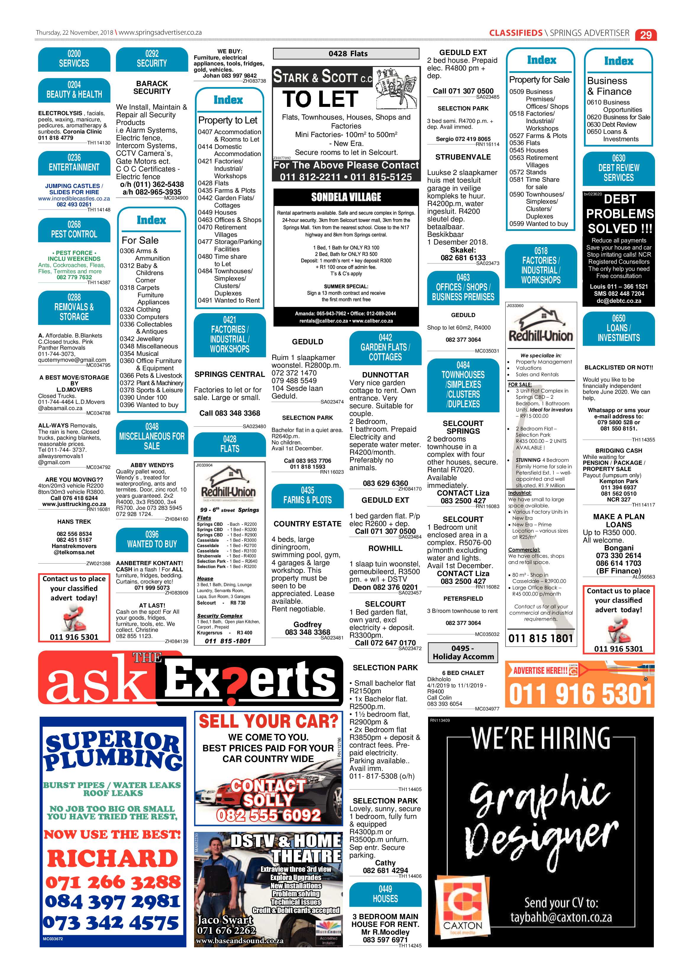 Springs Advertiser 22 November 2018 page 29