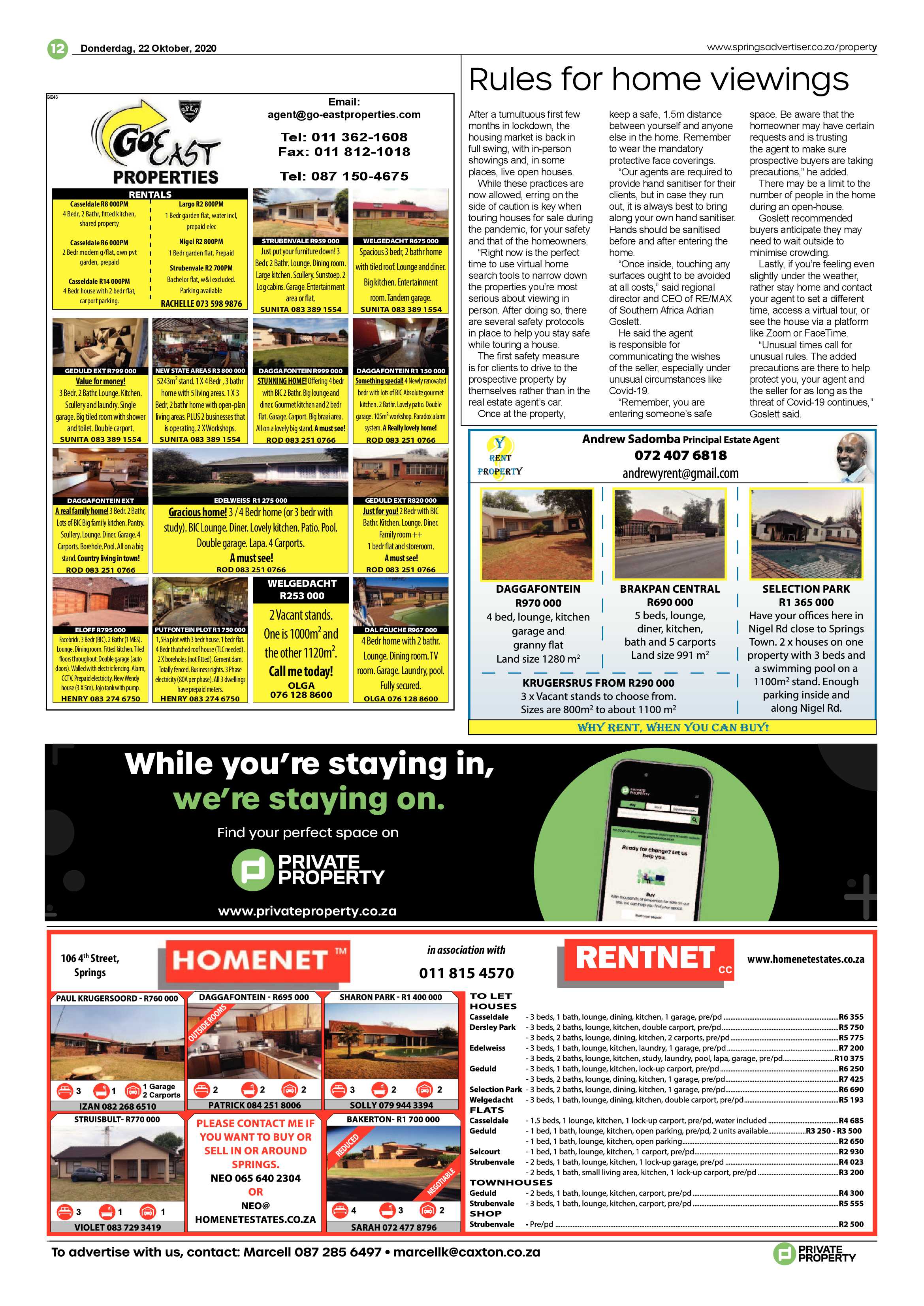 Springs Advertiser 22 October 2020 page 12