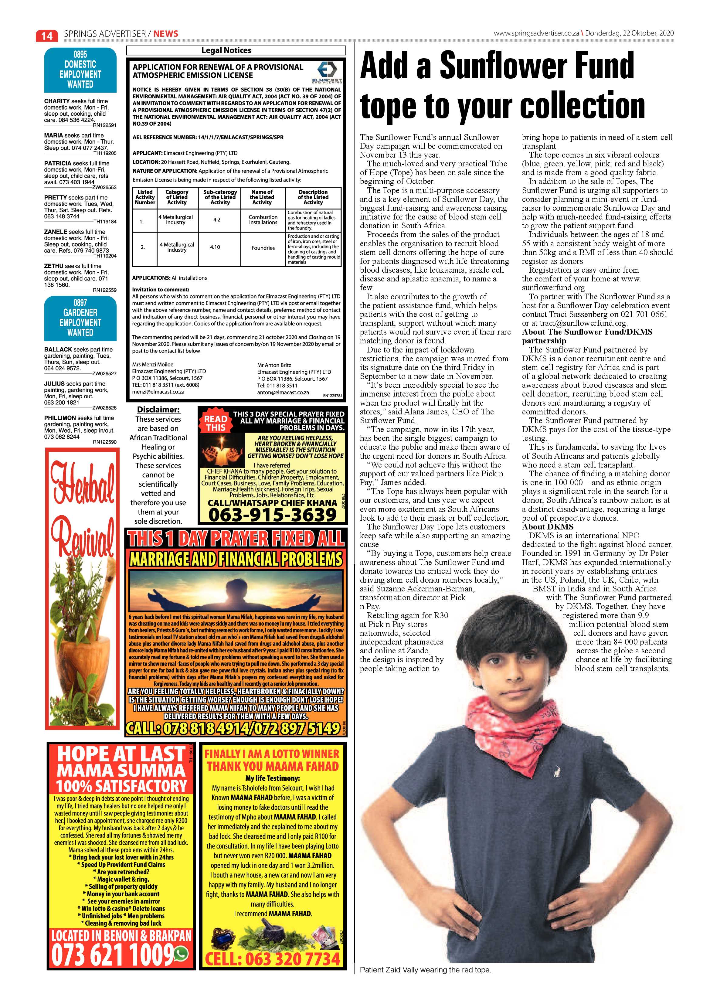 Springs Advertiser 22 October 2020 page 14