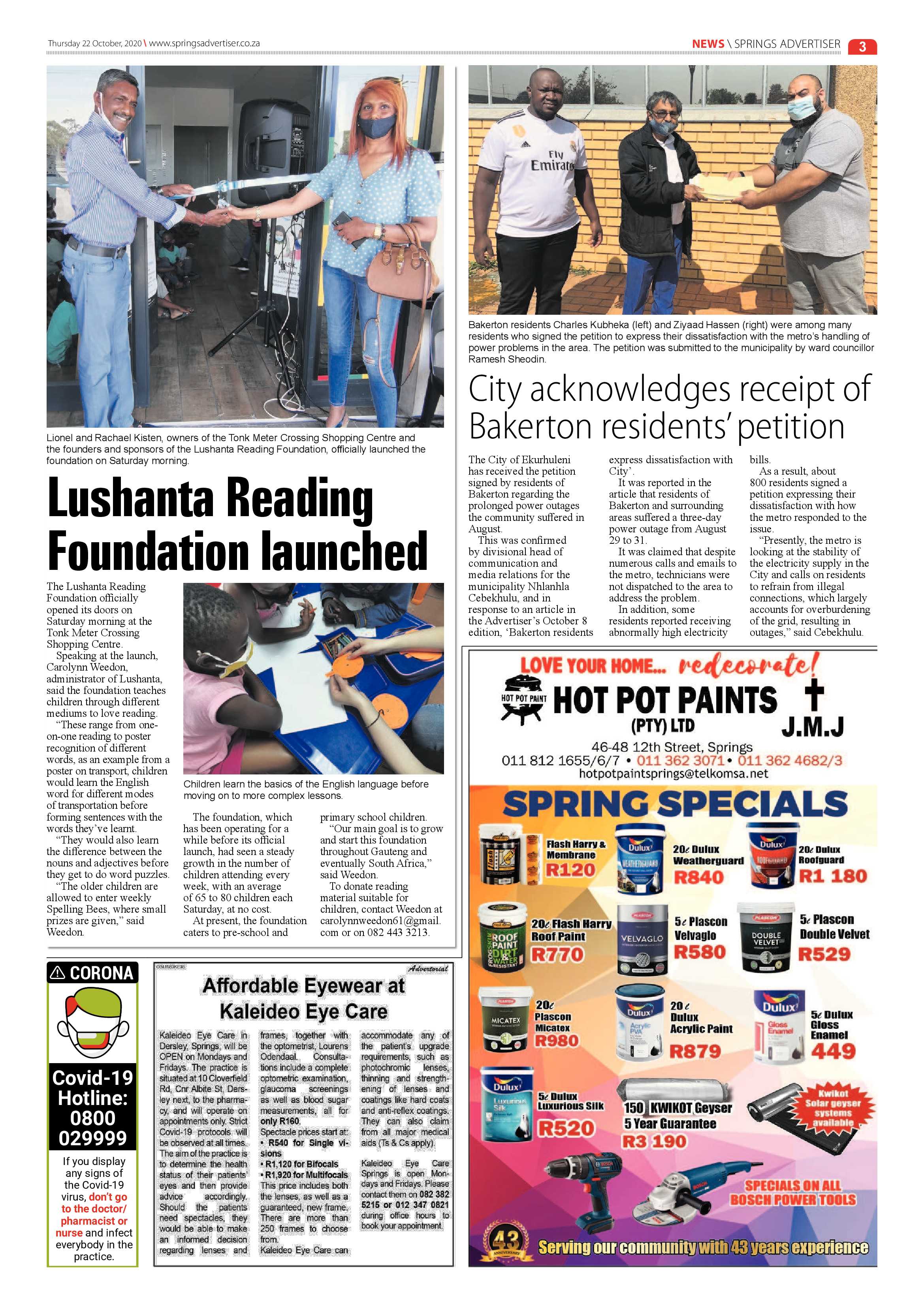 Springs Advertiser 22 October 2020 page 3