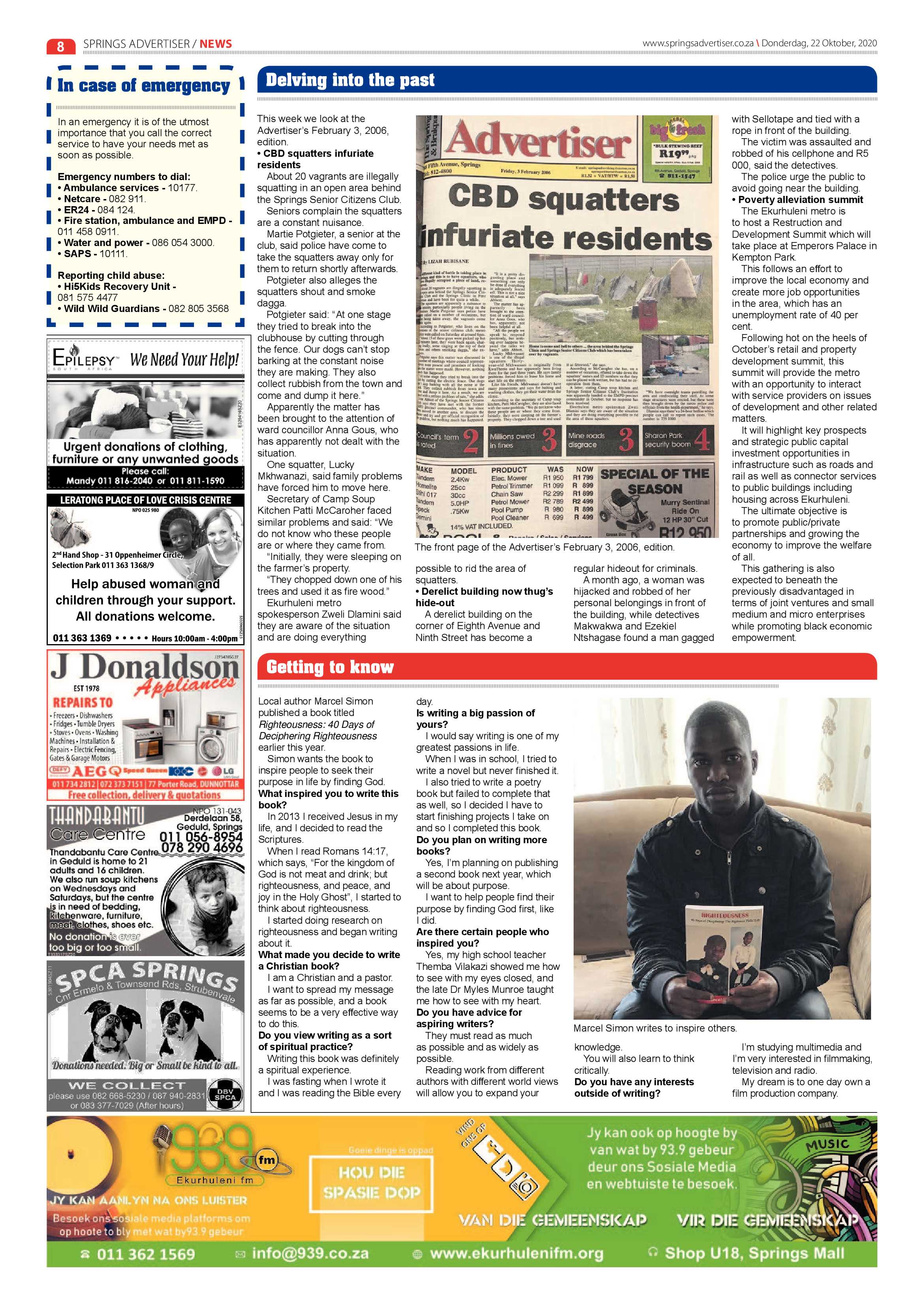 Springs Advertiser 22 October 2020 page 8