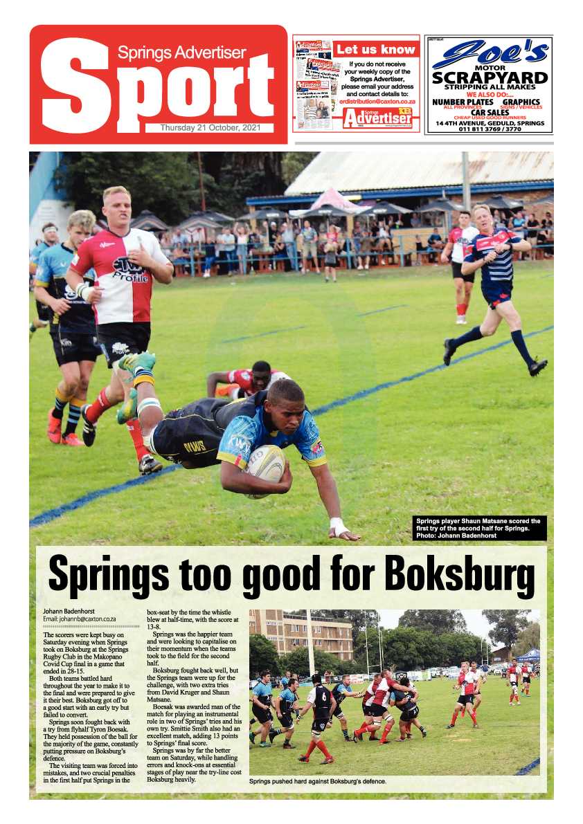 Springs Advertiser 22 October 2021 page 12