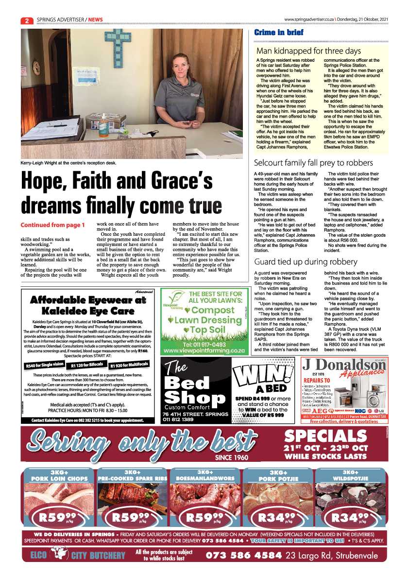 Springs Advertiser 22 October 2021 page 2