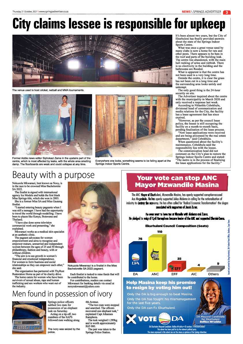 Springs Advertiser 22 October 2021 page 3