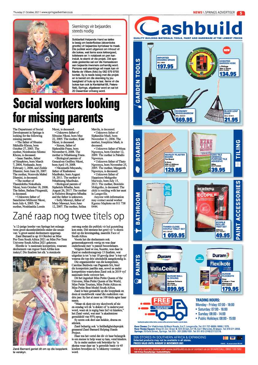 Springs Advertiser 22 October 2021 page 5