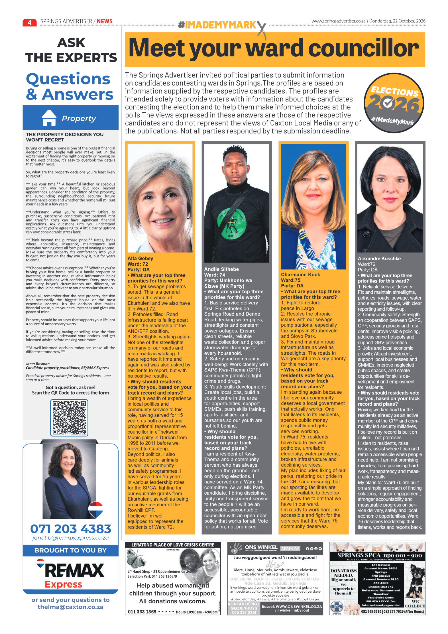 Springs Advertiser 22 October 2026 page 4