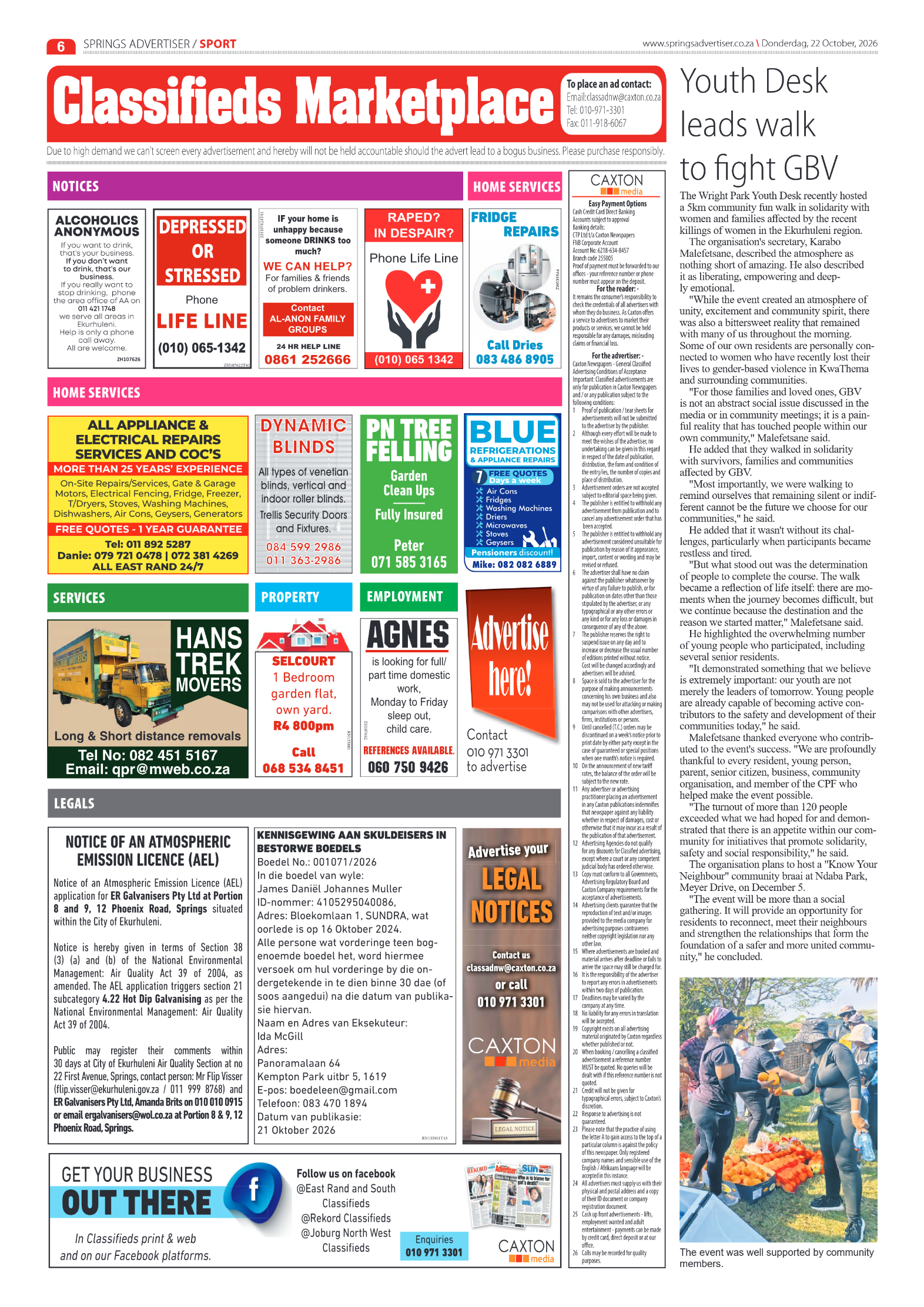 Springs Advertiser 22 October 2026 page 6