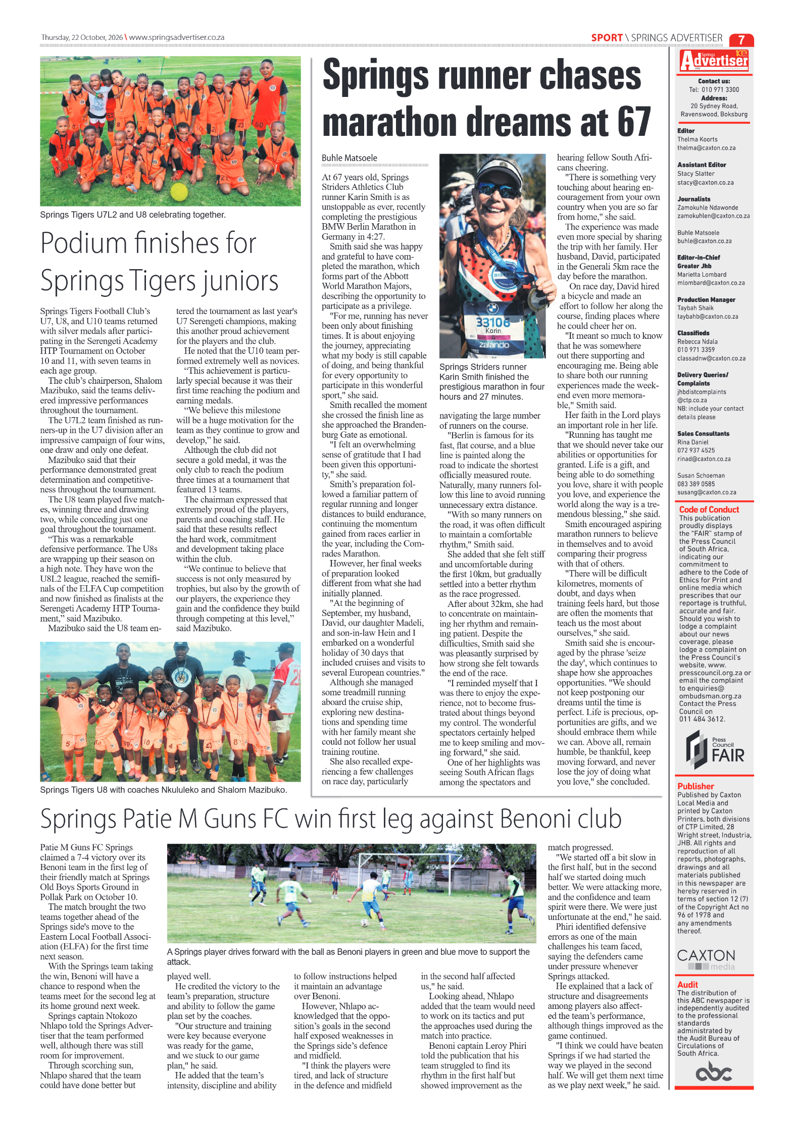 Springs Advertiser 22 October 2026 page 7
