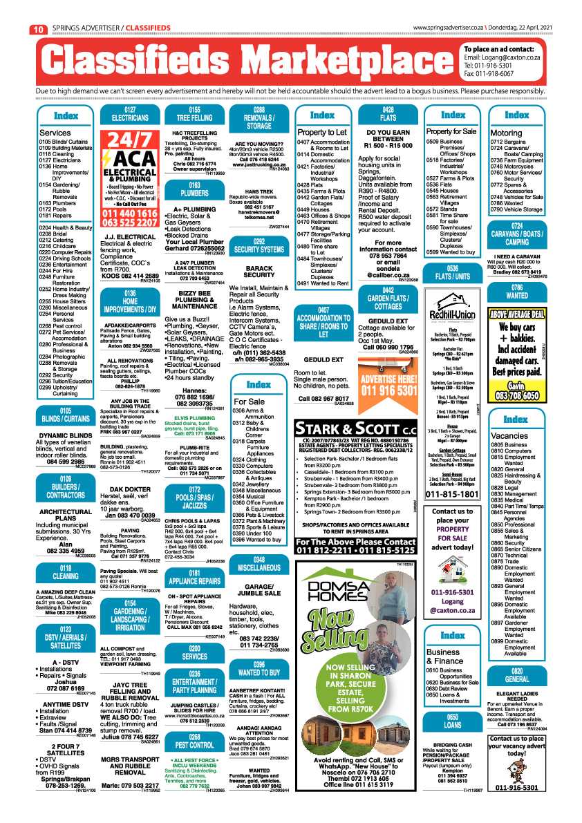 Springs Advertiser 23 April 2021 page 10