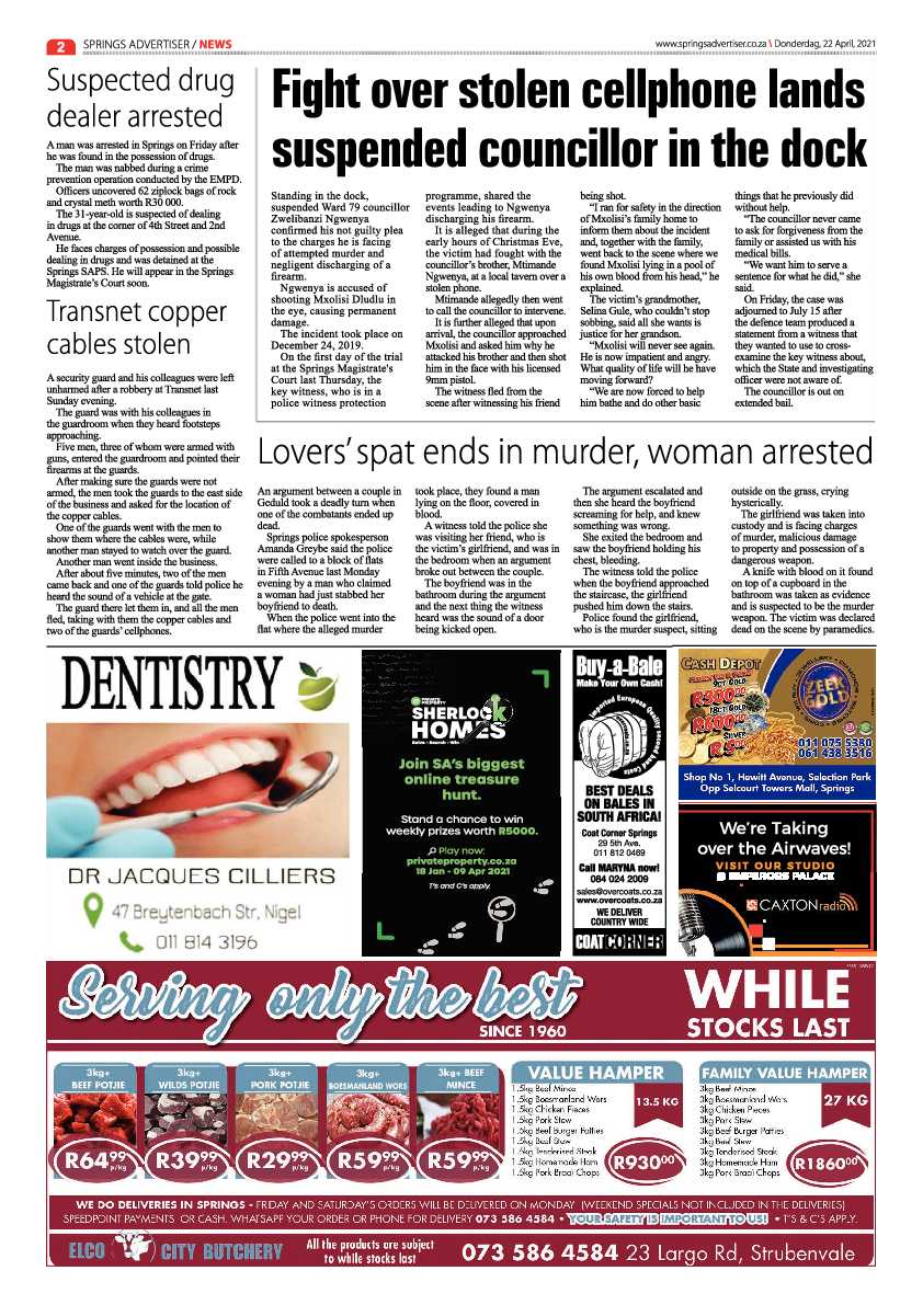 Springs Advertiser 23 April 2021 page 2