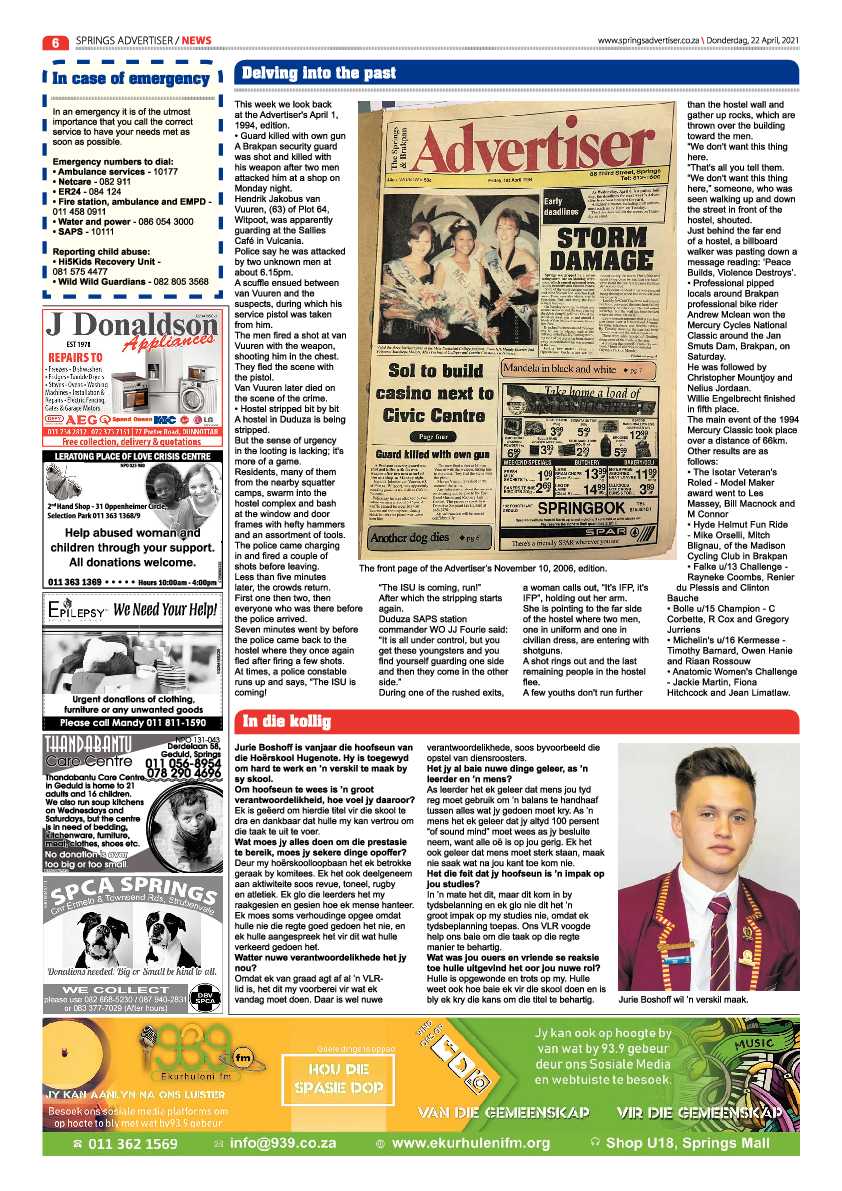 Springs Advertiser 23 April 2021 page 6