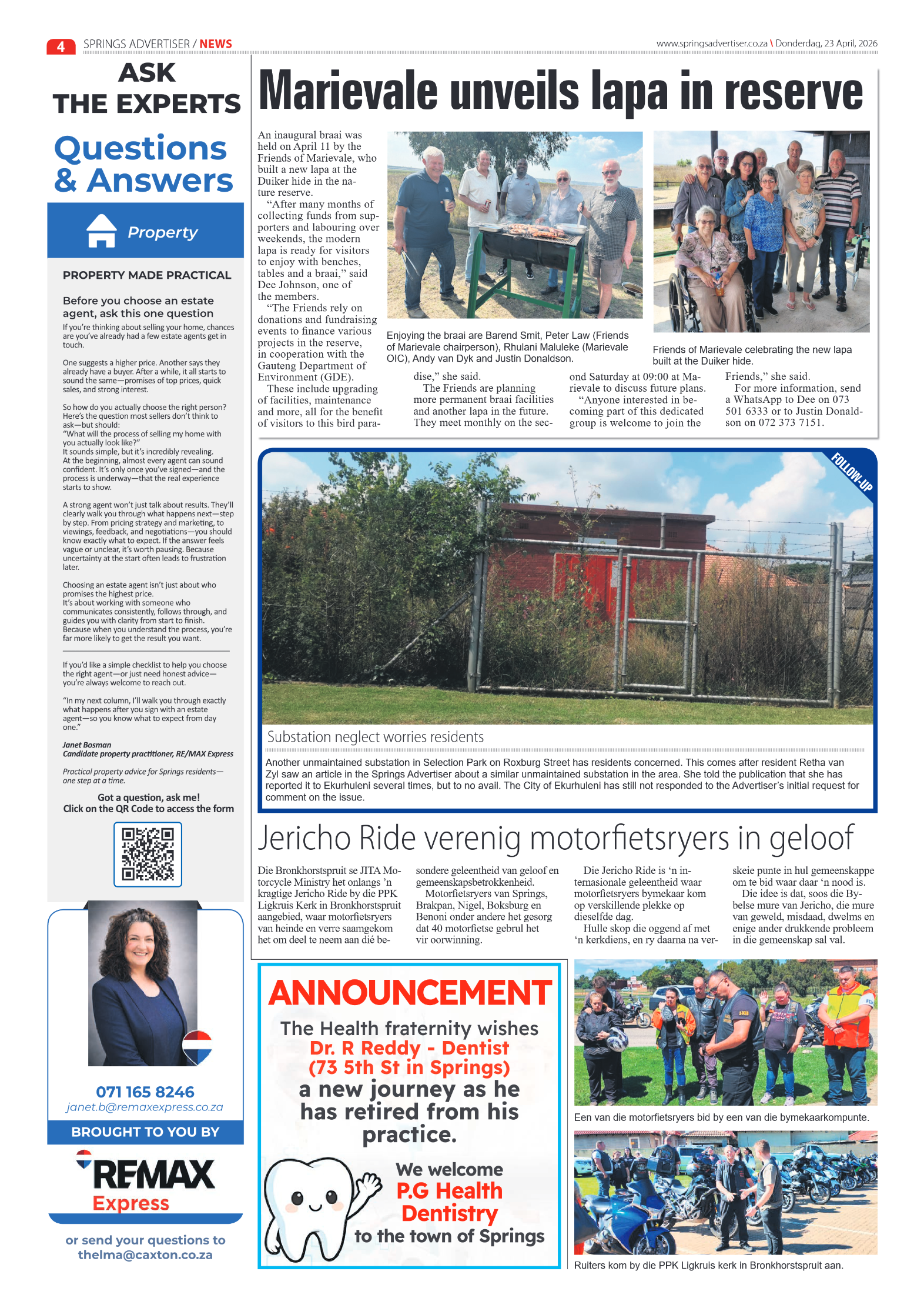 Springs Advertiser 23 April 2026 page 4