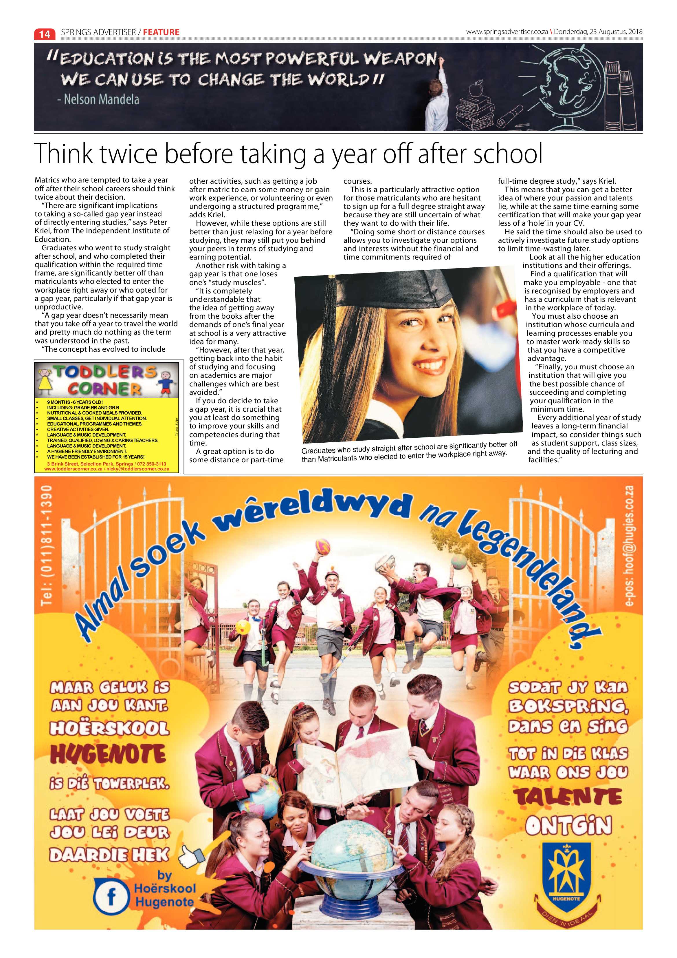 Springs Advertiser 23 August 2018 page 14
