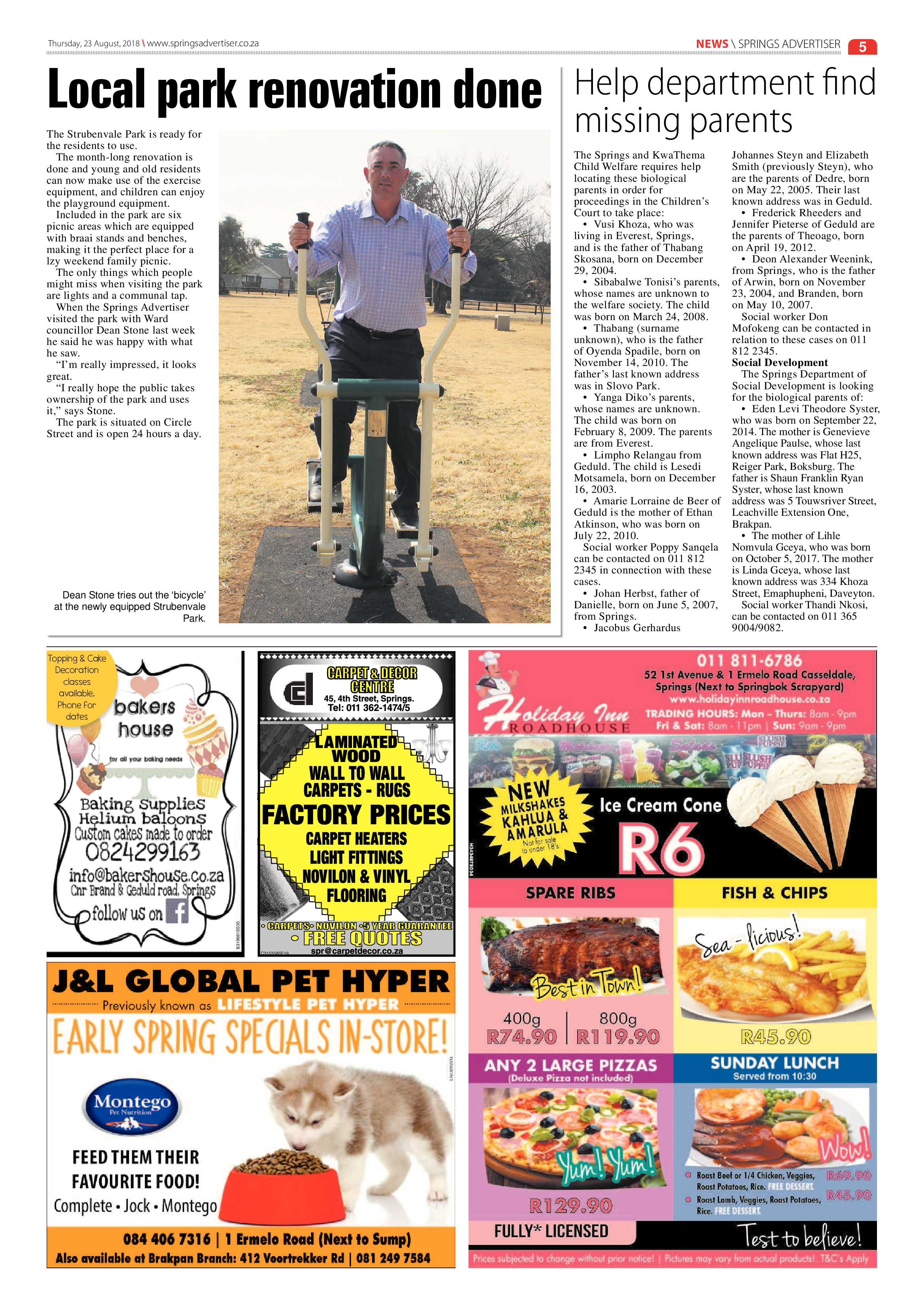 Springs Advertiser 23 August 2018 page 5