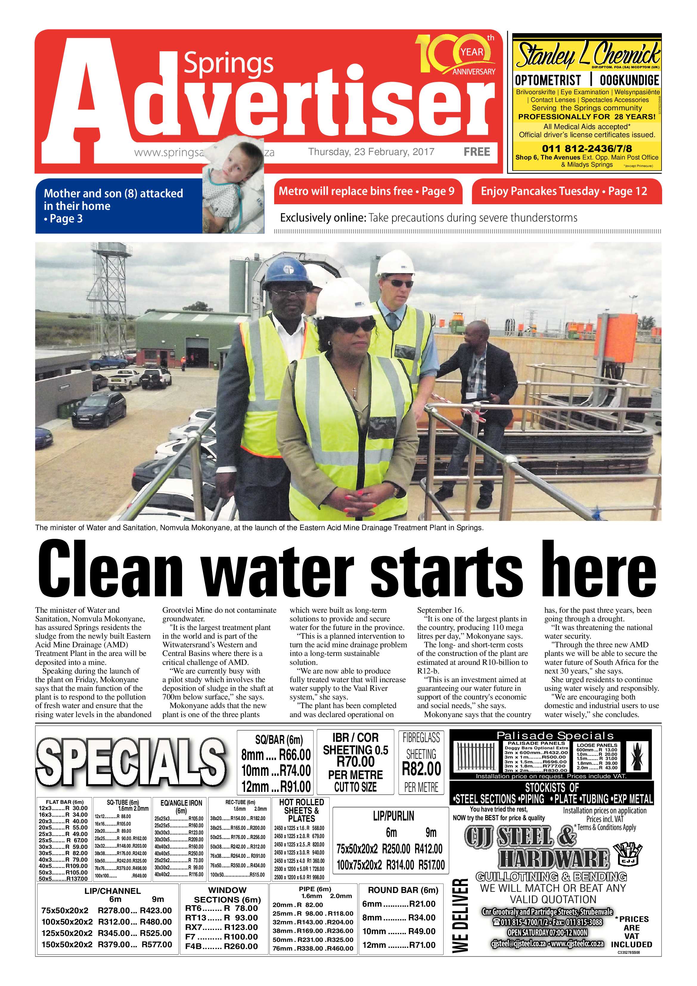 Springs Advertiser 23 February 2017 page 1