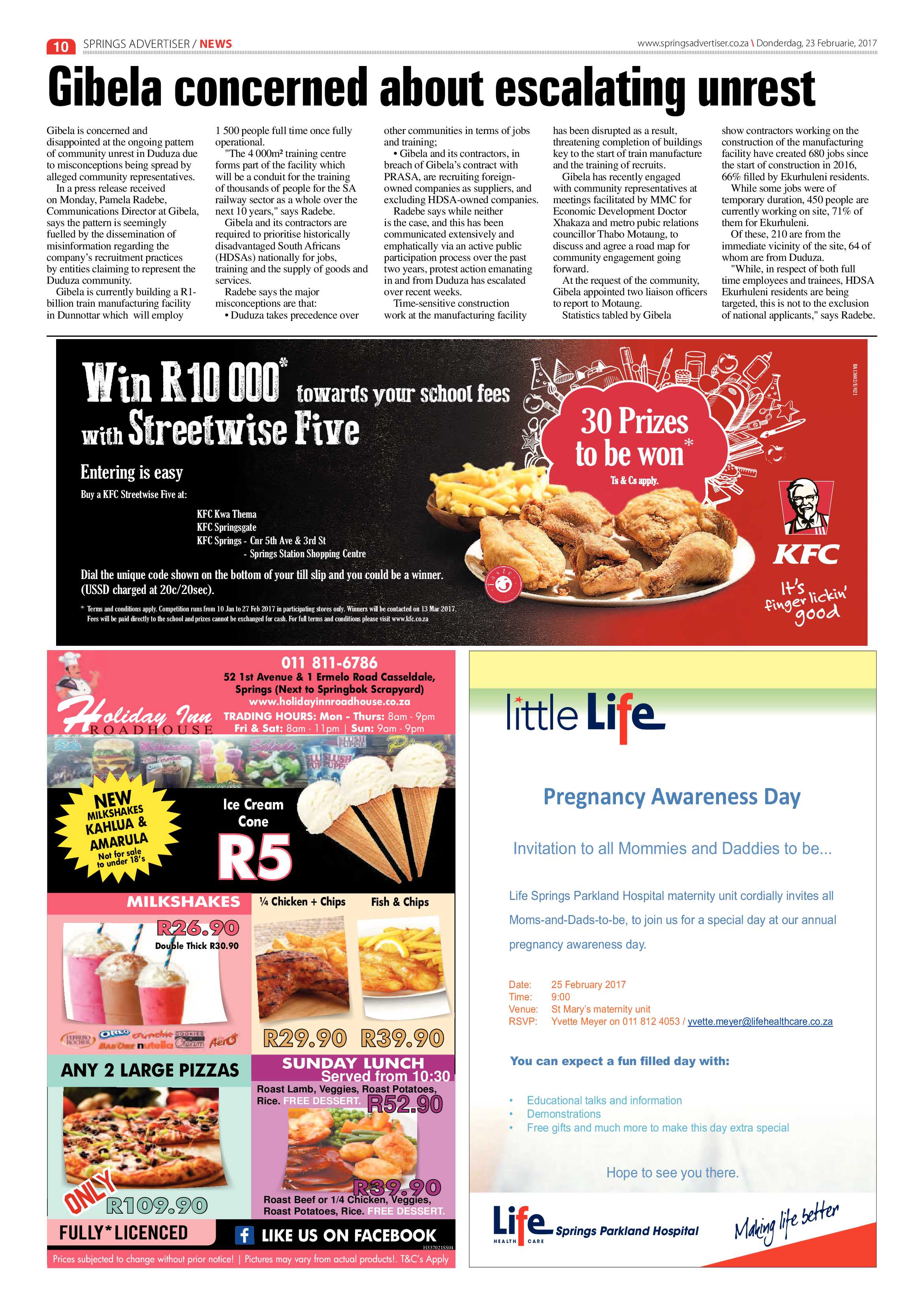 Springs Advertiser 23 February 2017 page 10