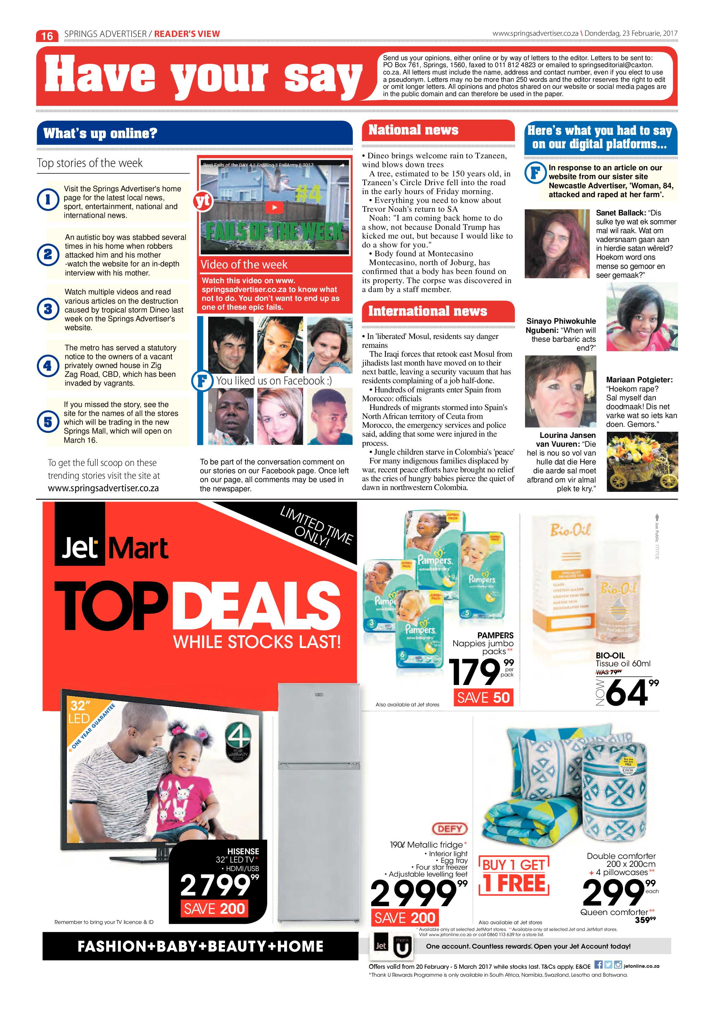 Springs Advertiser 23 February 2017 page 16