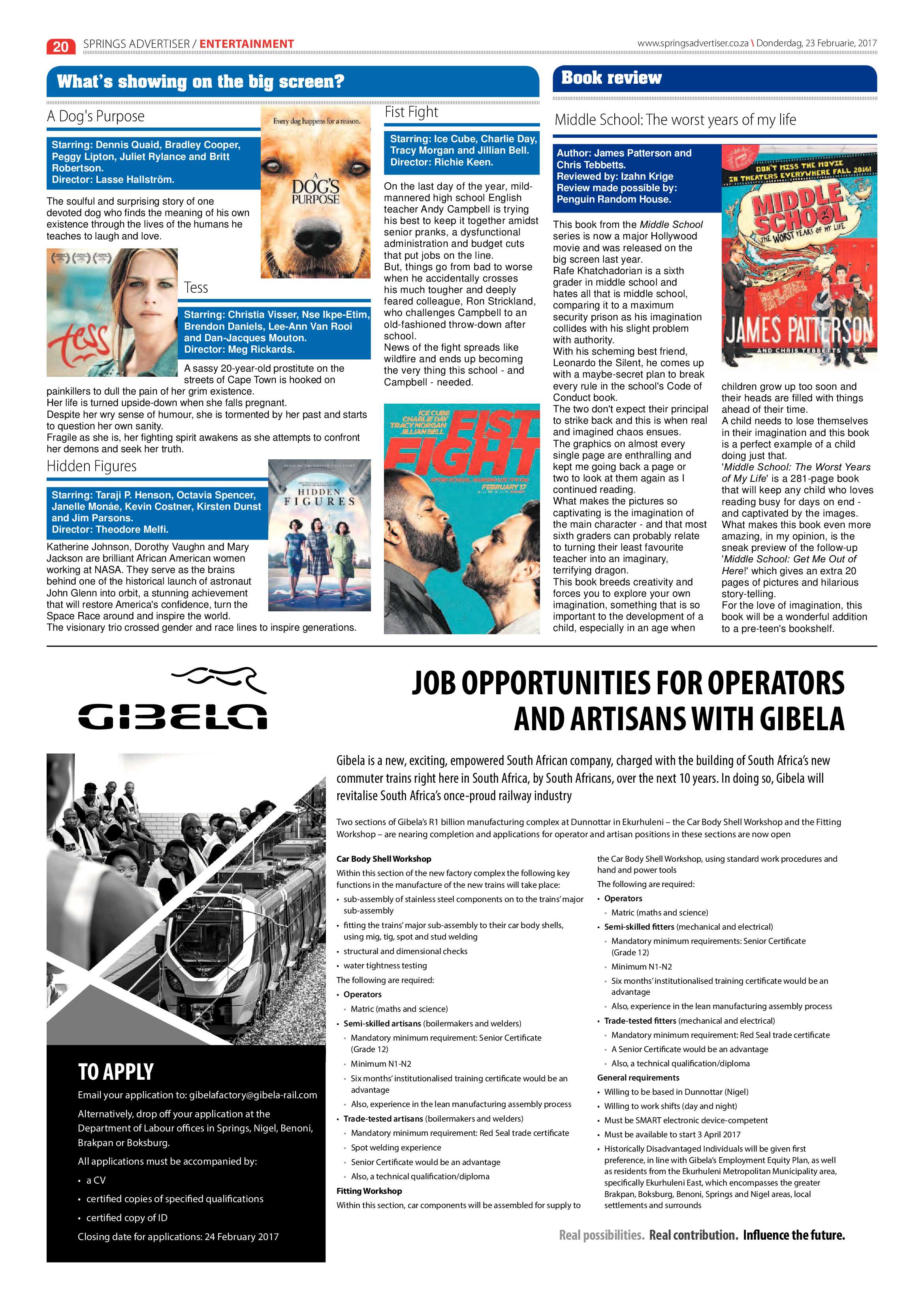 Springs Advertiser 23 February 2017 page 20
