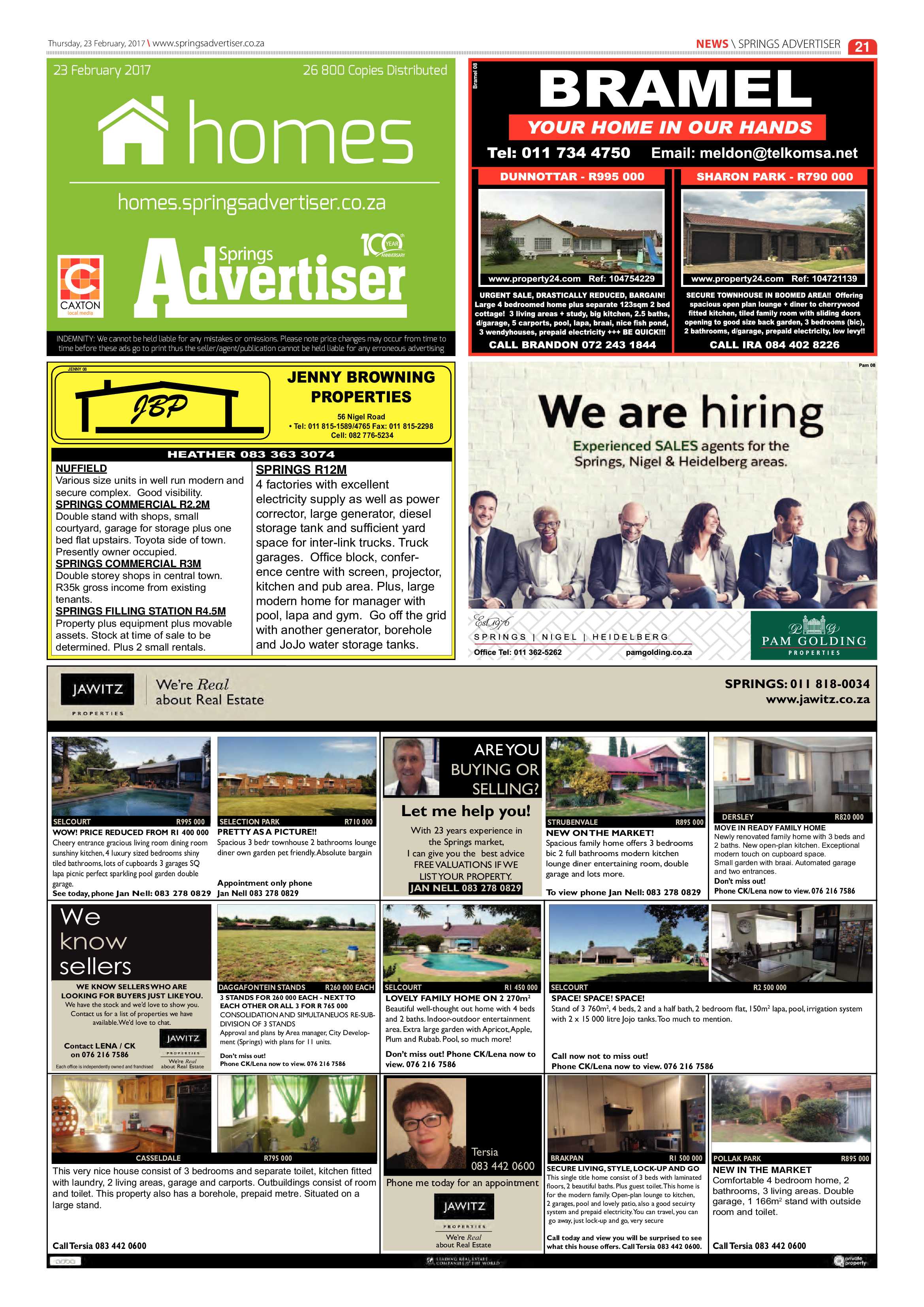Springs Advertiser 23 February 2017 page 21