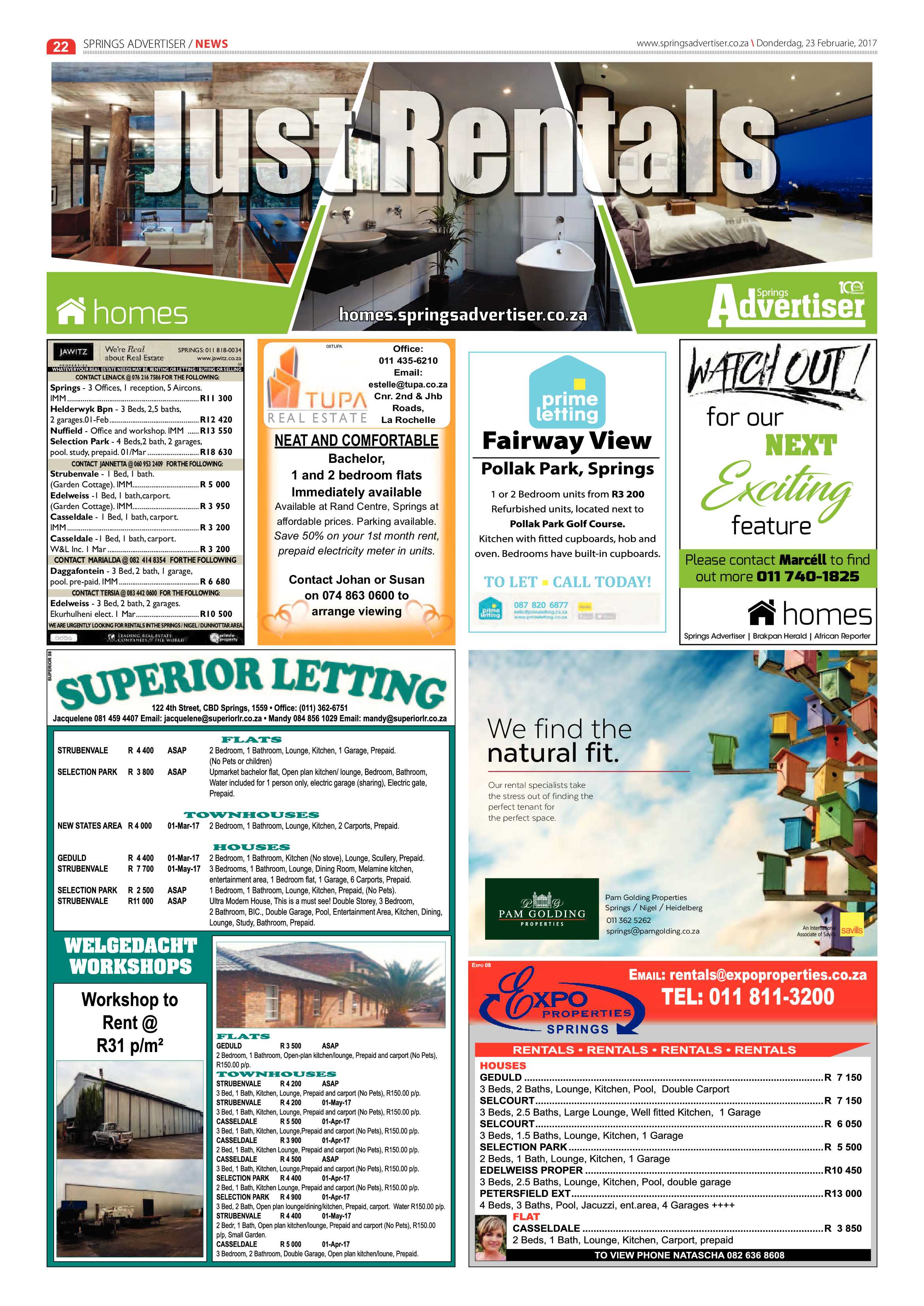 Springs Advertiser 23 February 2017 page 22