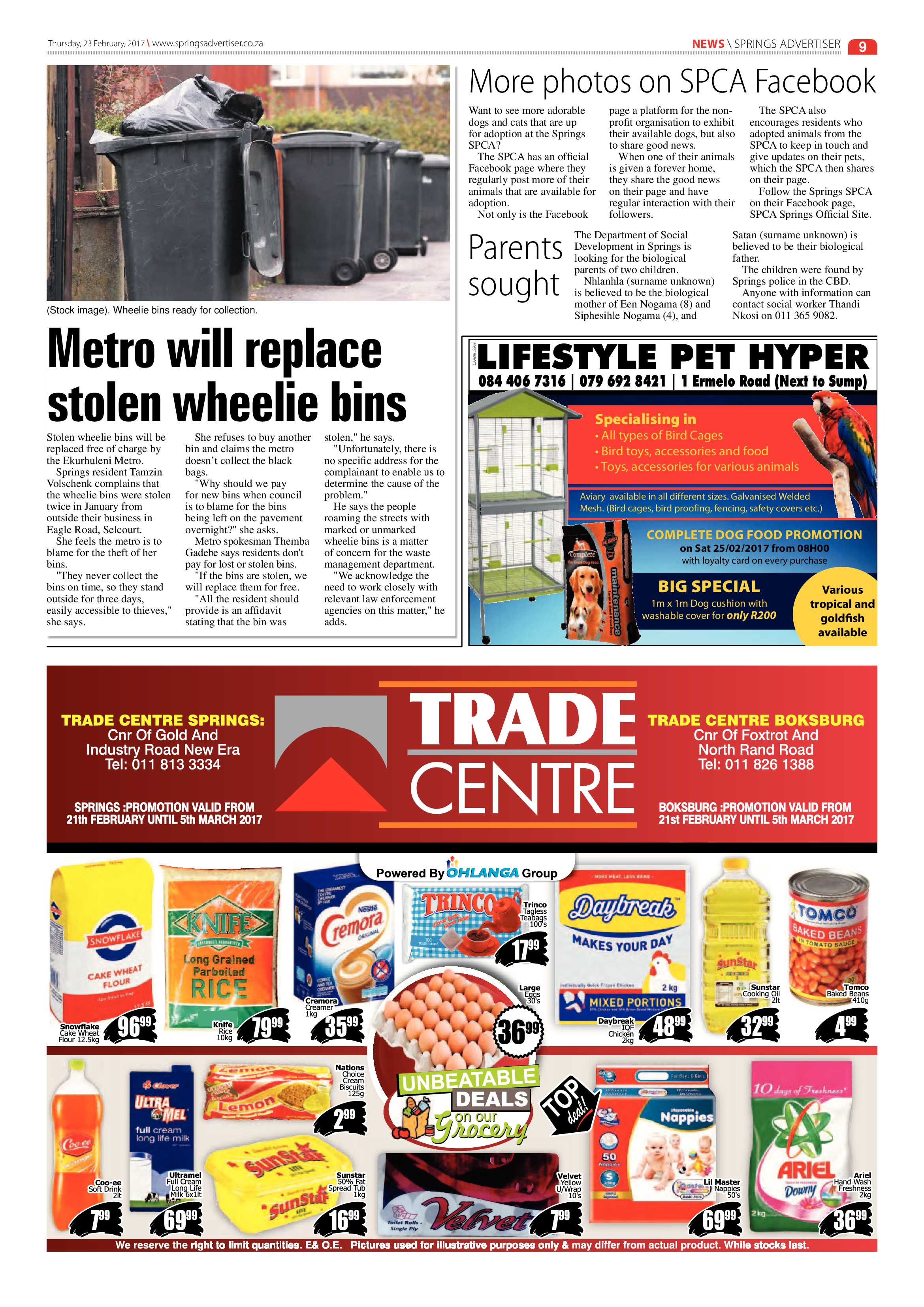 Springs Advertiser 23 February 2017 page 9
